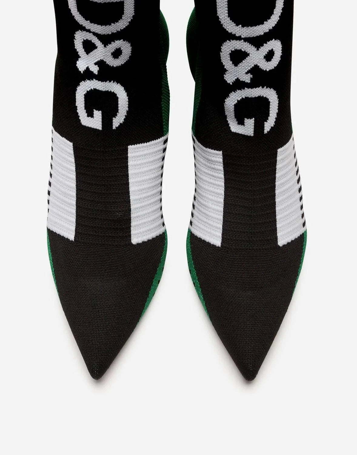 Dolce & Gabbana Logo Stretch Sock-Style Ankle Boots