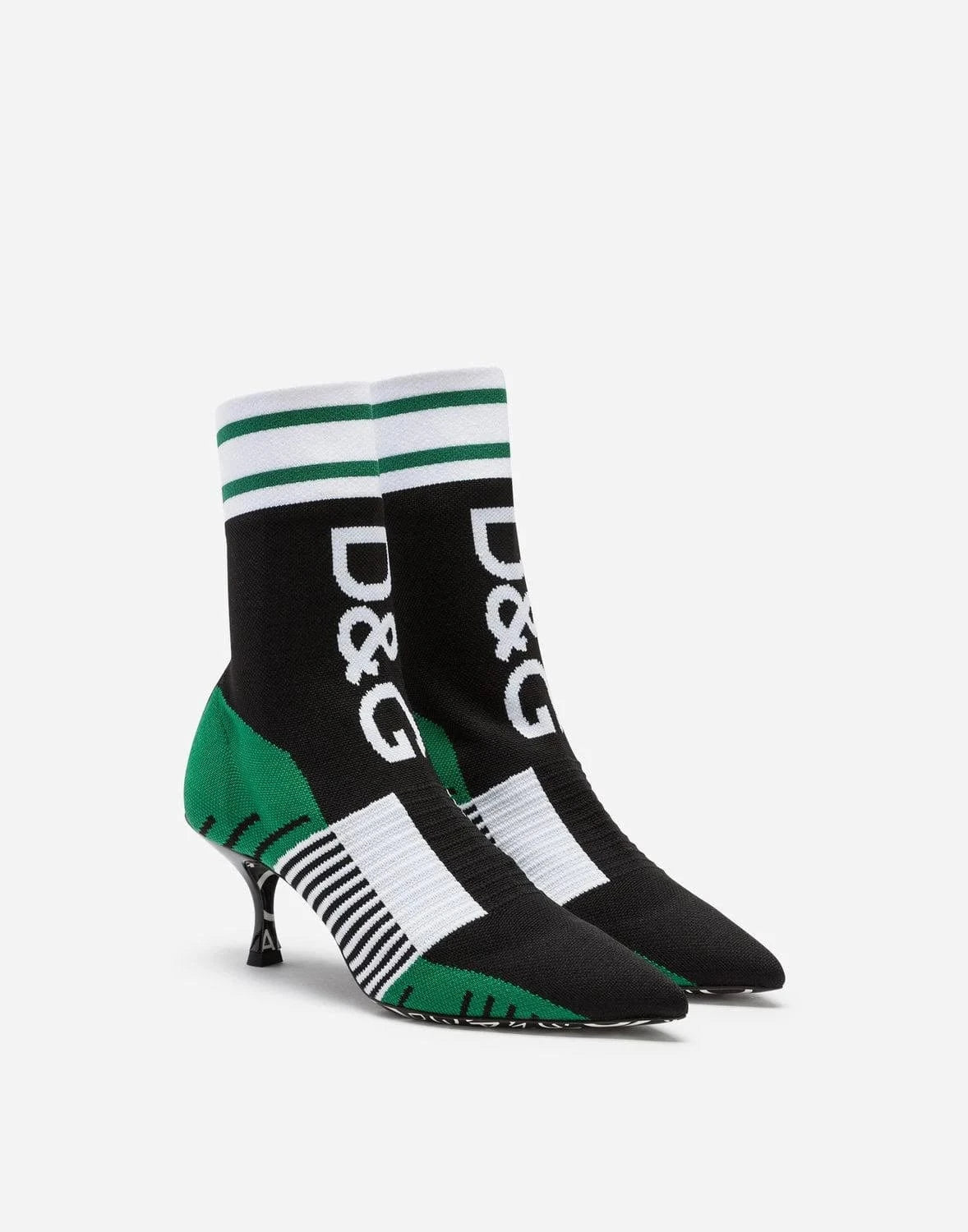 Dolce & Gabbana Logo Stretch Sock-Style Ankle Boots