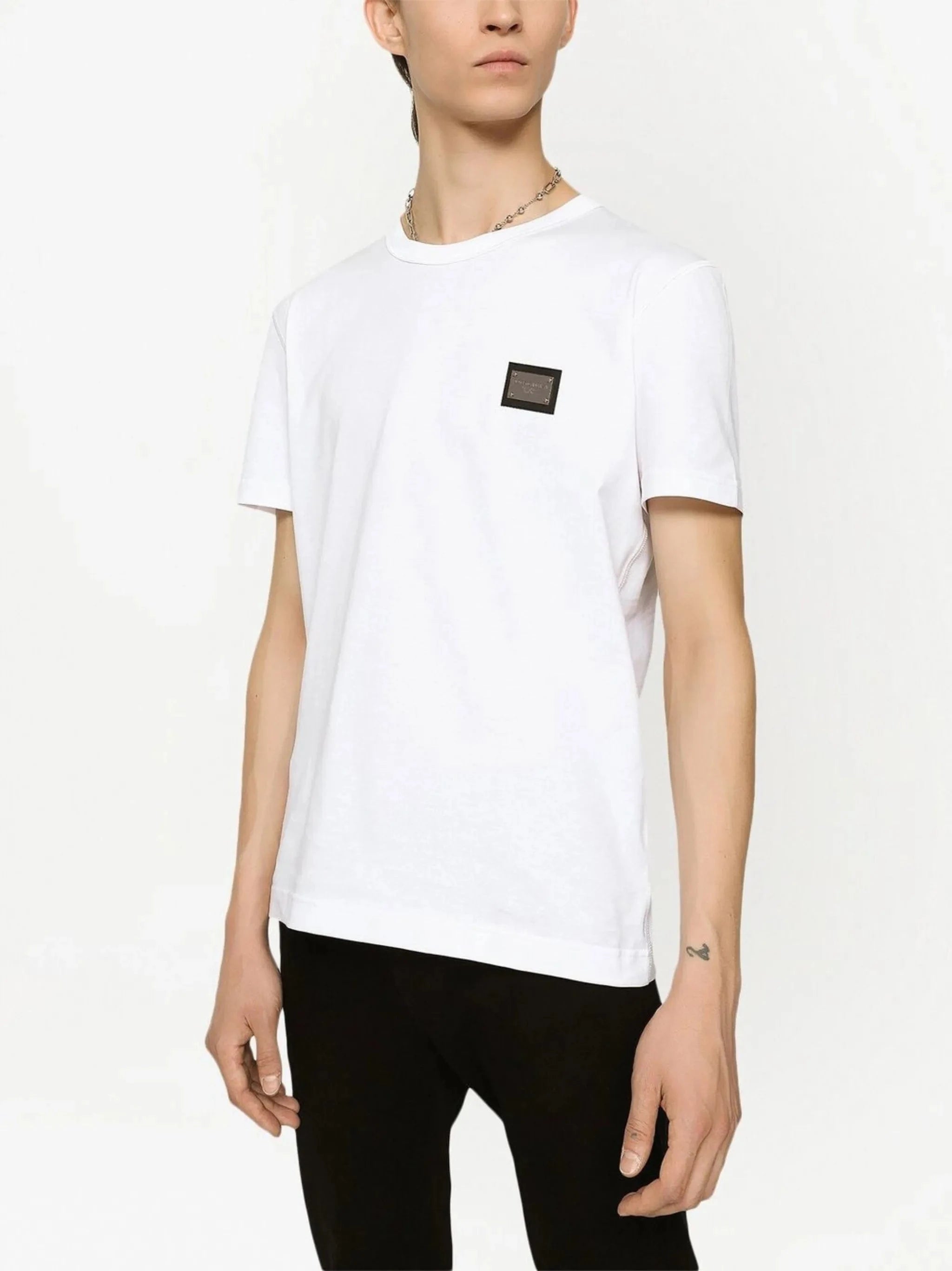 Dolce & Gabbana Logo-Tag Cotton T-Shirt