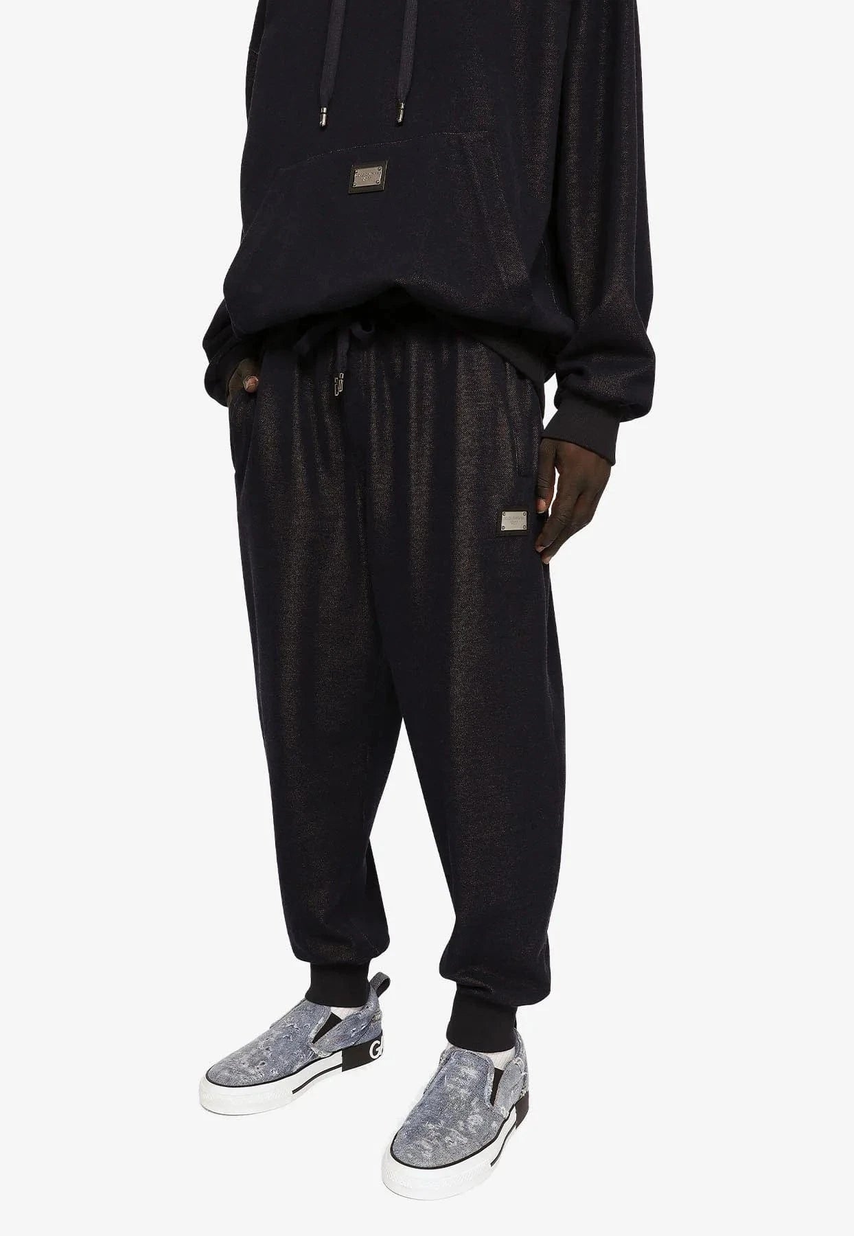 Dolce & Gabbana Logo Tag Jersey Jogging Pants