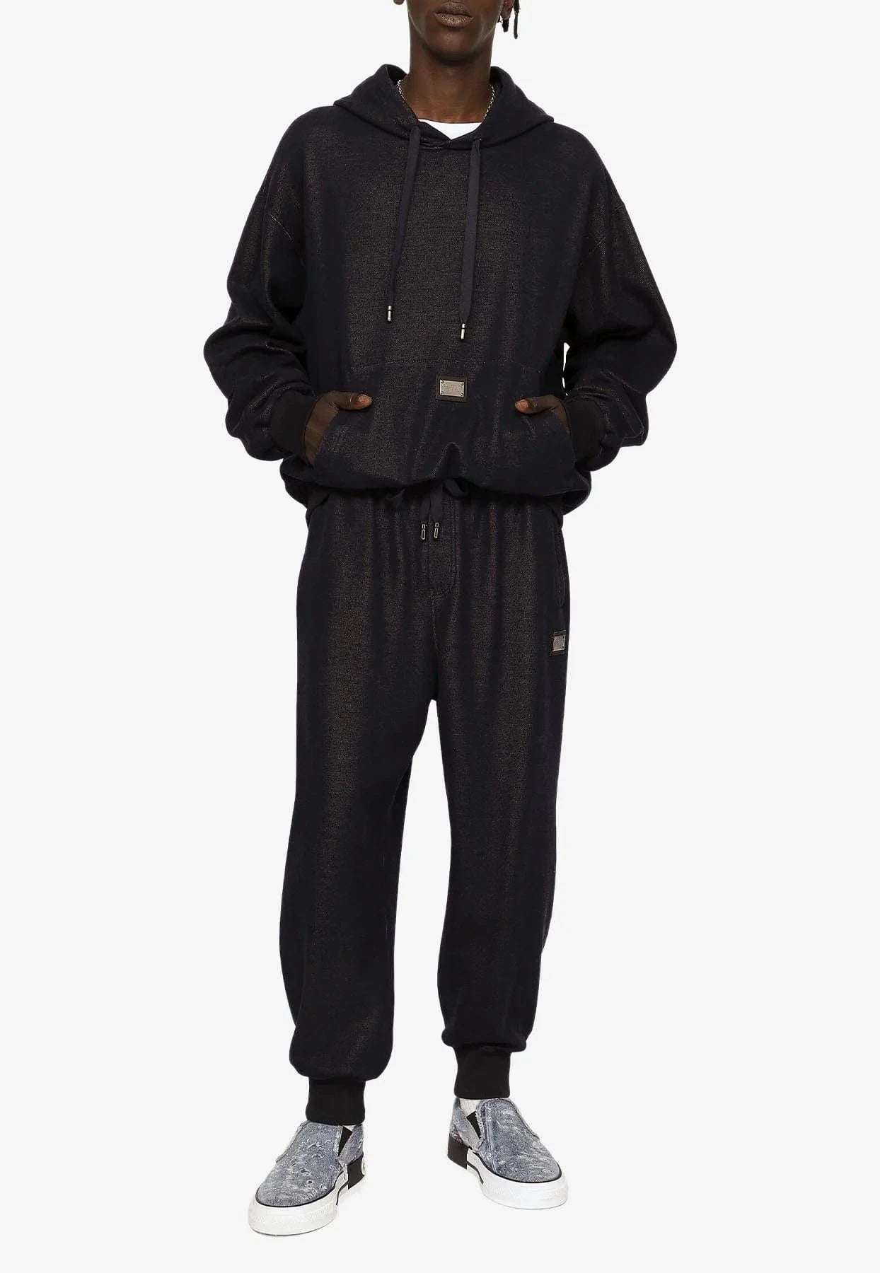 Dolce & Gabbana Logo Tag Jersey Jogging Pants