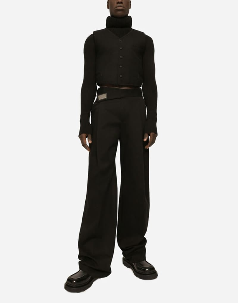 Dolce & Gabbana Logo Tag Stretch Trousers - alternate view