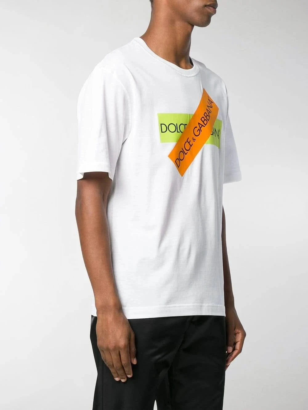 Dolce & Gabbana Logo Tape Cotton T-Shirt