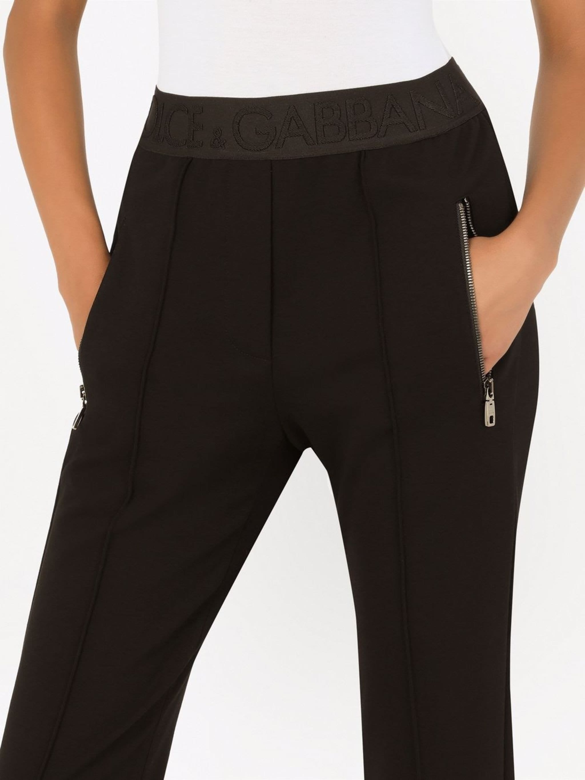 Dolce & Gabbana Logoed Waistband Trousers
