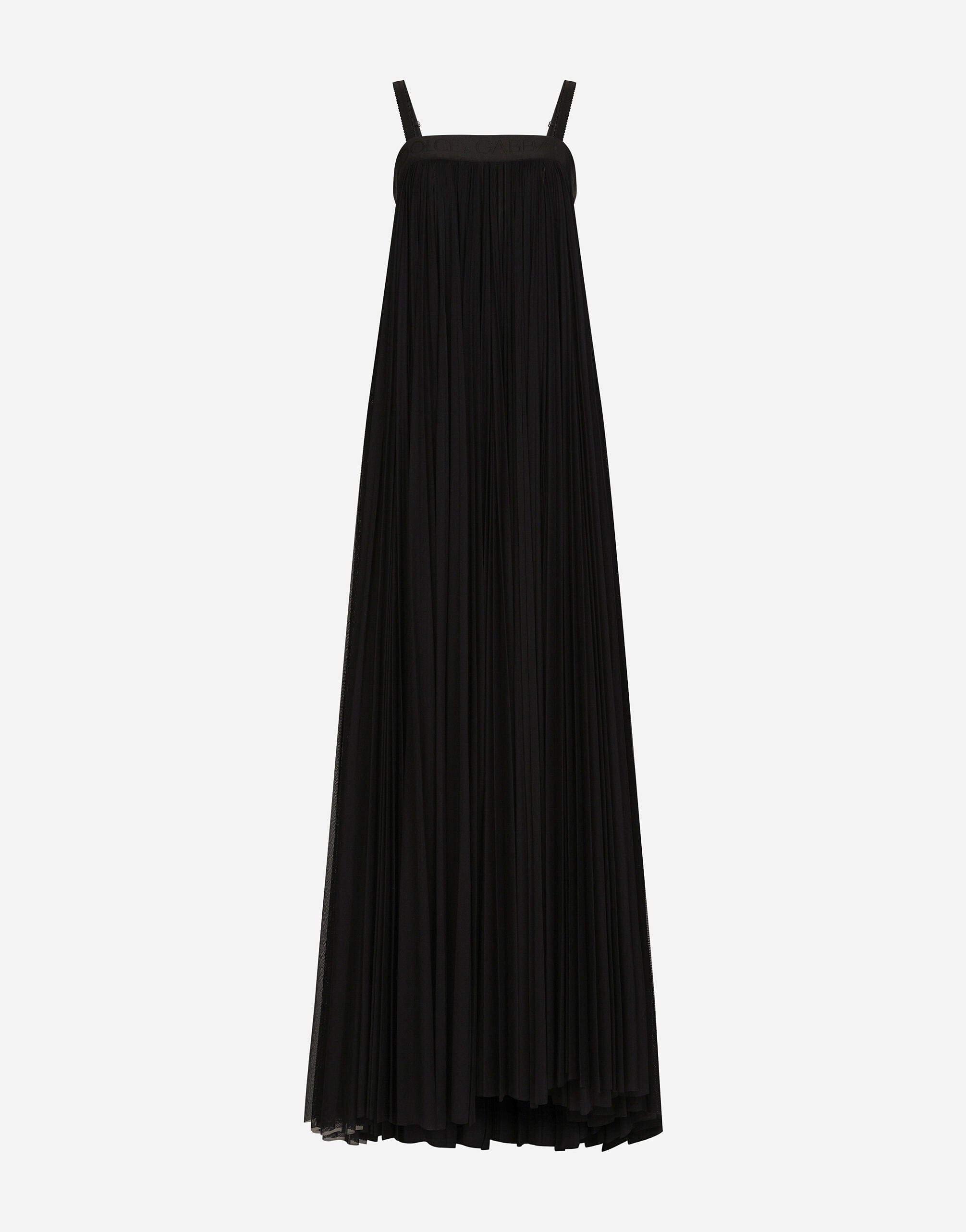 Dolce & Gabbana Long Pleated Tulle Dress