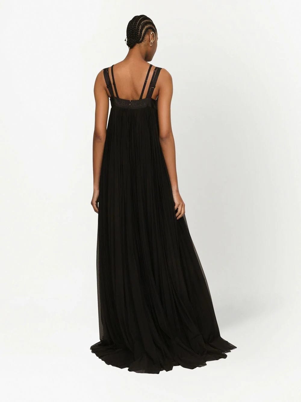 Dolce & Gabbana Long Pleated Tulle Dress