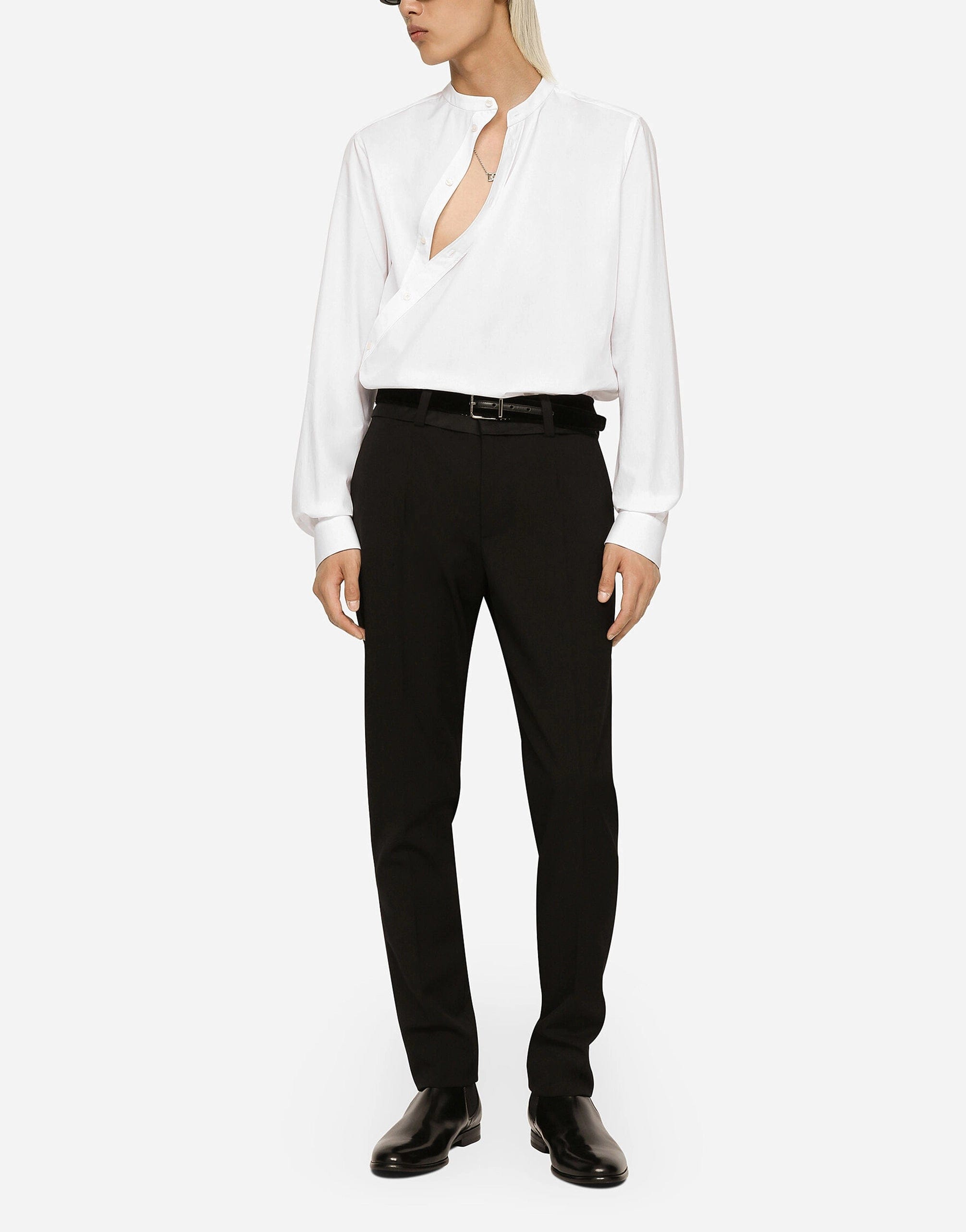 Dolce & Gabbana Long-Sleeve Collarless Shirt