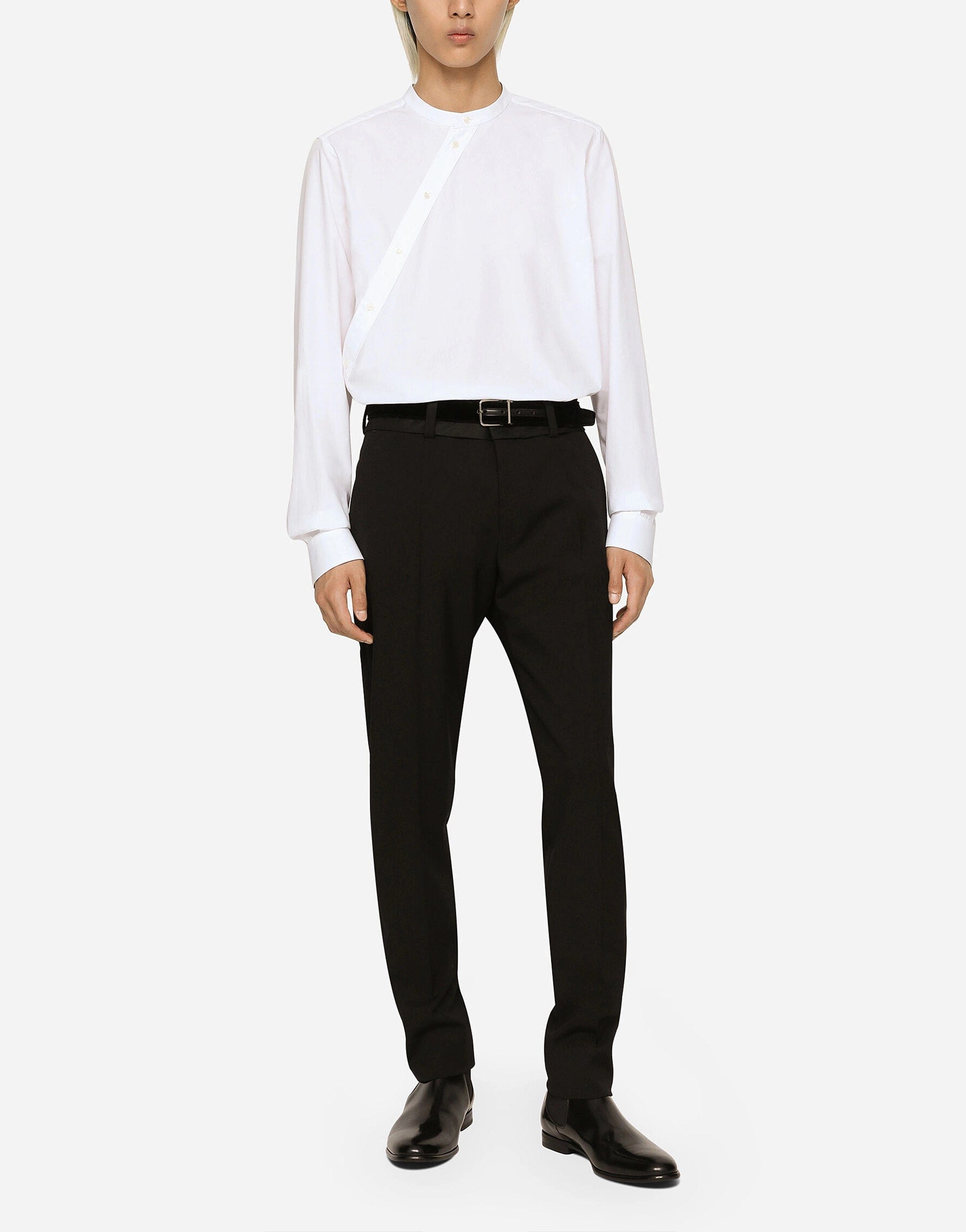 Dolce & Gabbana Long-Sleeve Collarless Shirt
