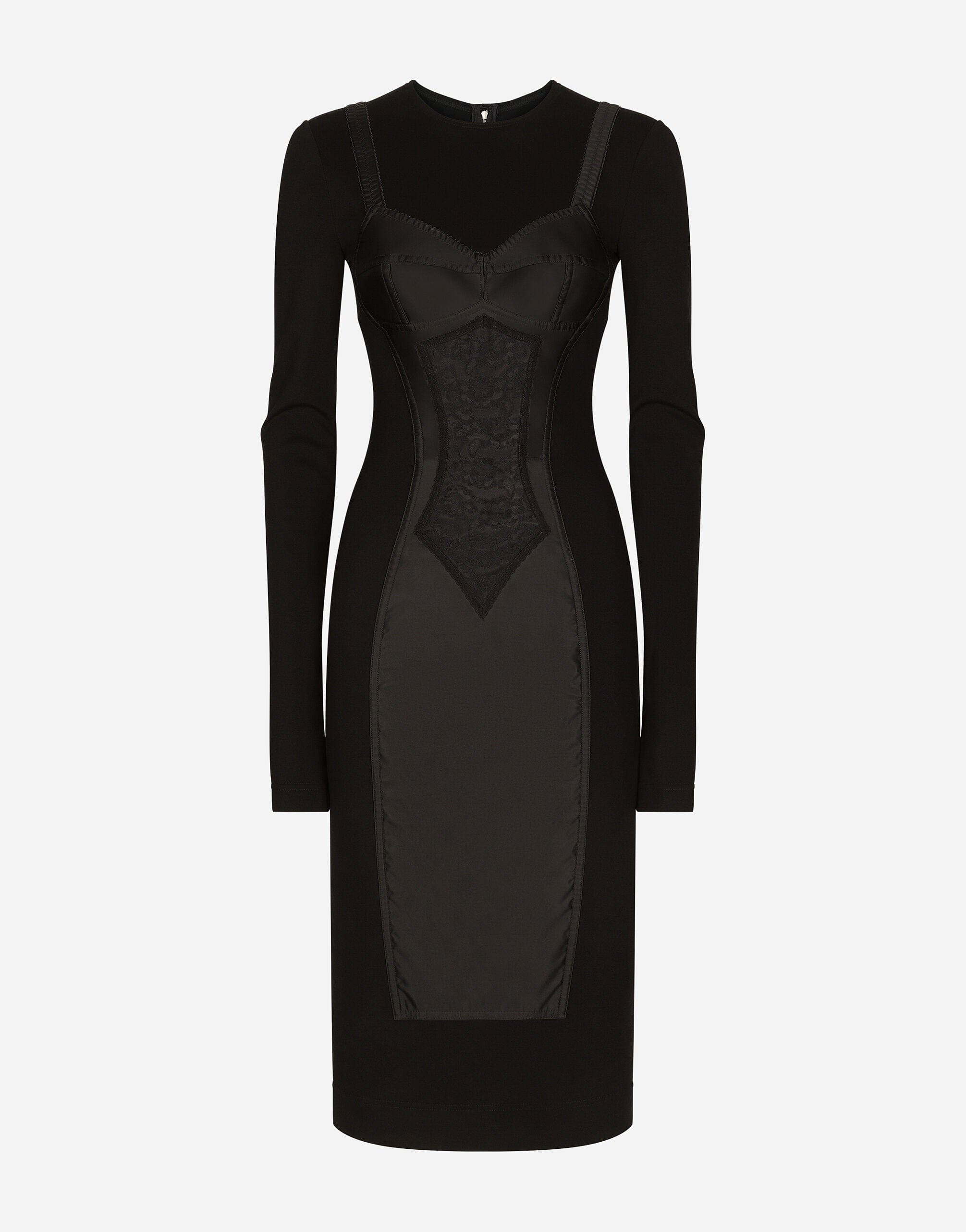 Dolce & Gabbana Long-Sleeve Jersey Midi Dress