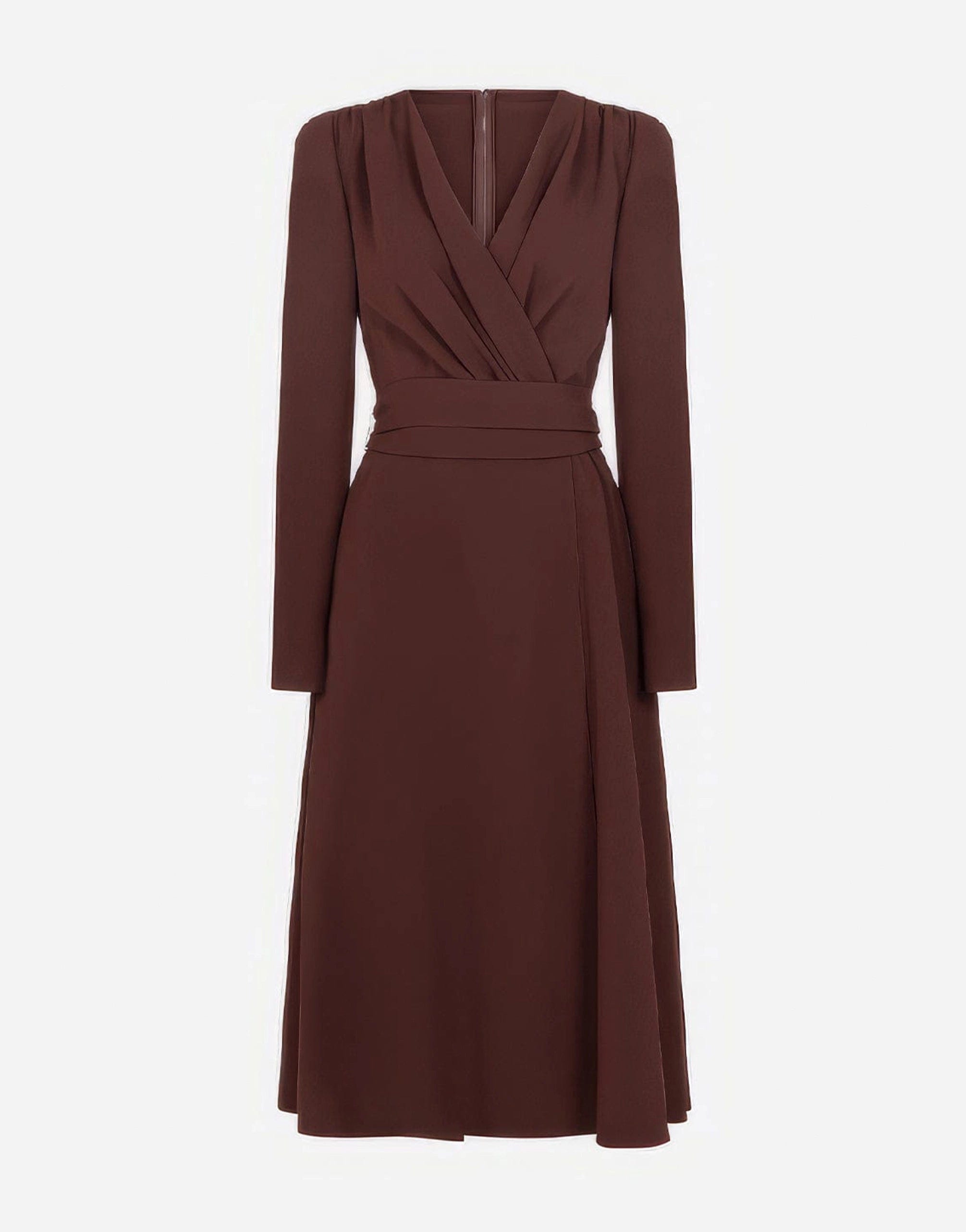 Dolce & Gabbana Longuette With Belt Cady Dress