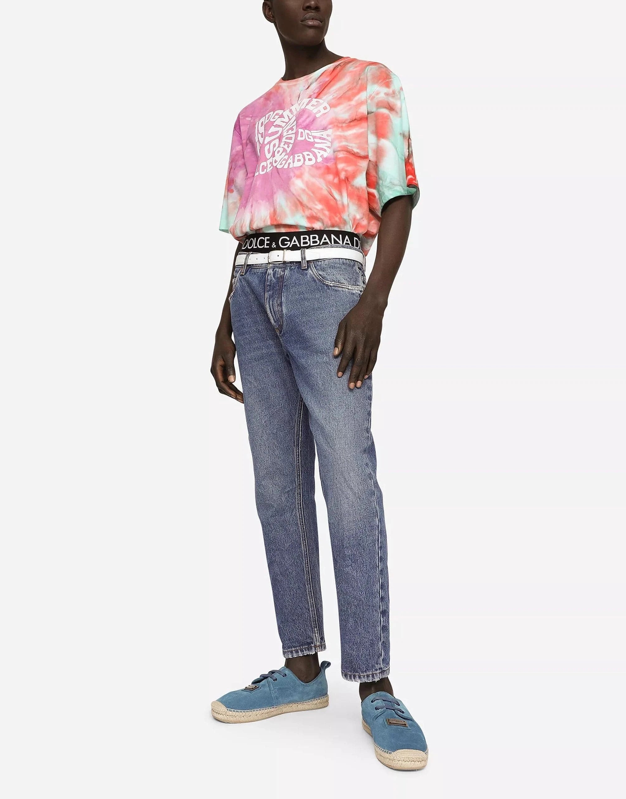 Dolce & Gabbana Loose Blue Wash Jeans
