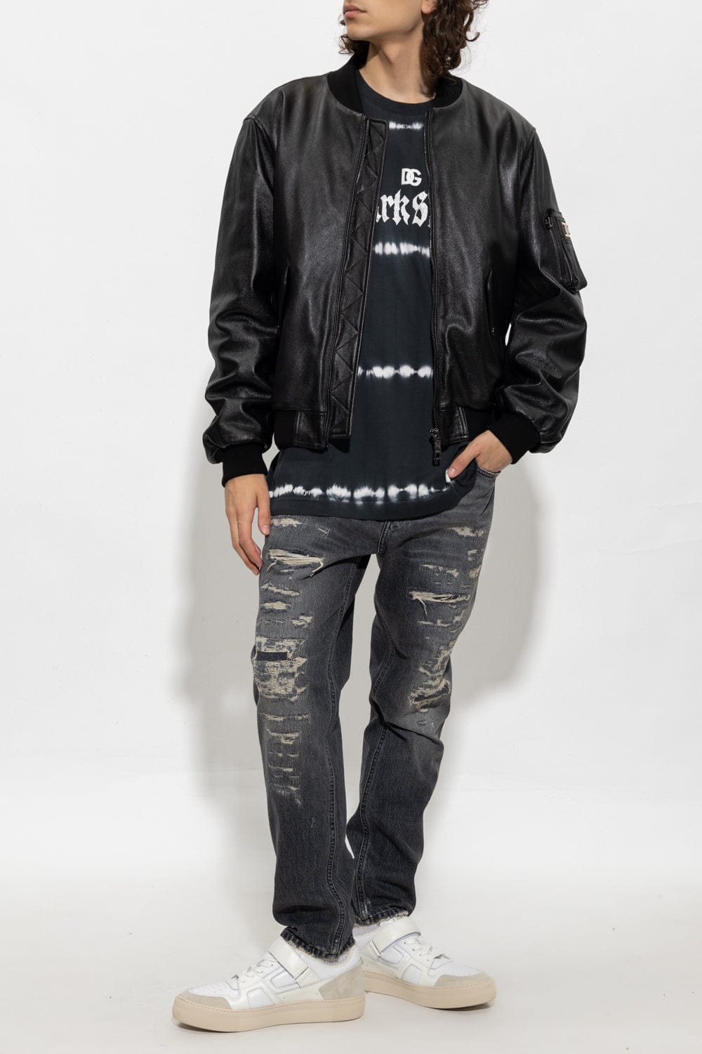 Dolce & Gabbana Loose-Fit Distressed Slim-Fit Jeans