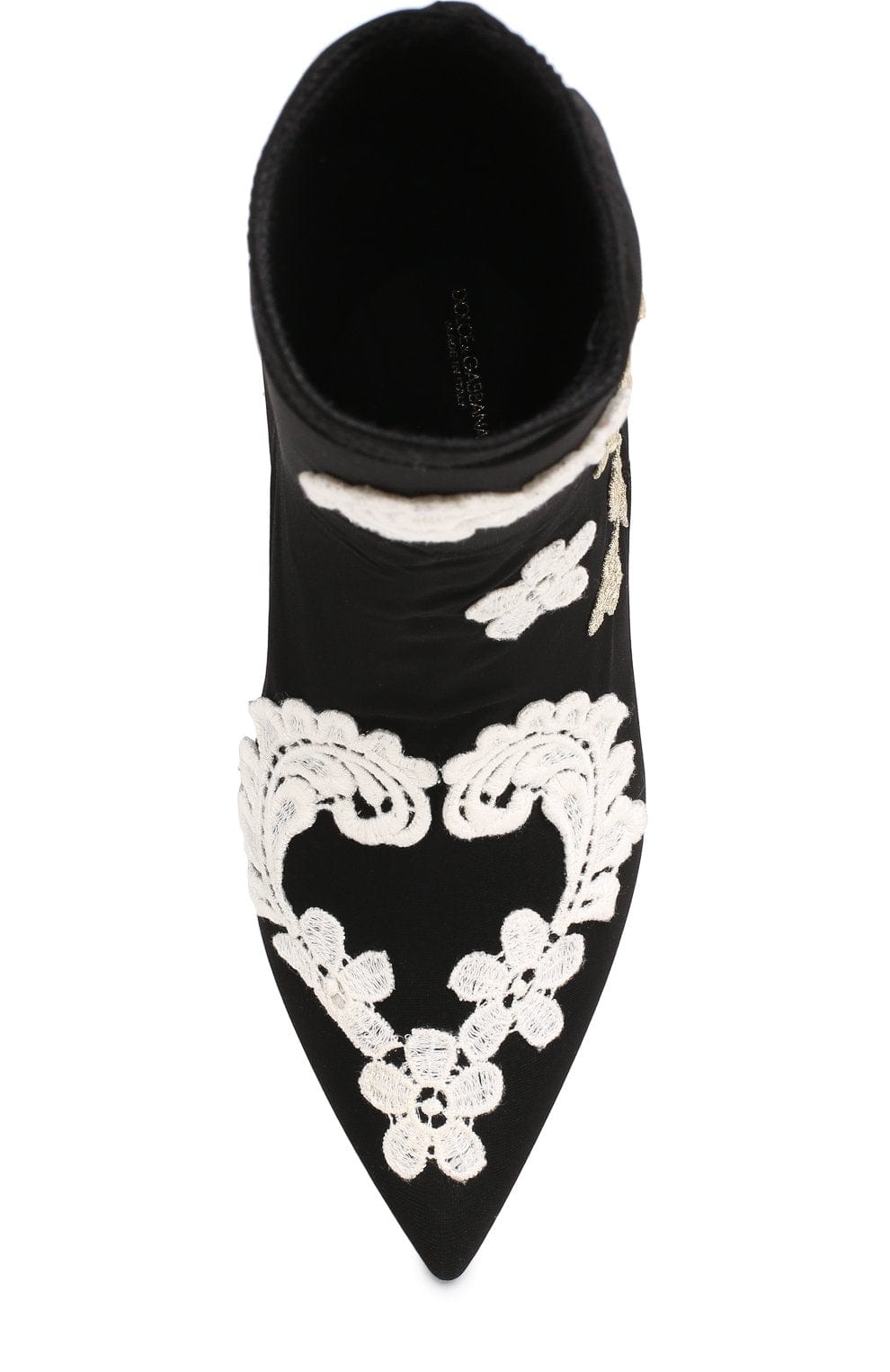Dolce & Gabbana Lori Macramé Embroidered Ankle Booties