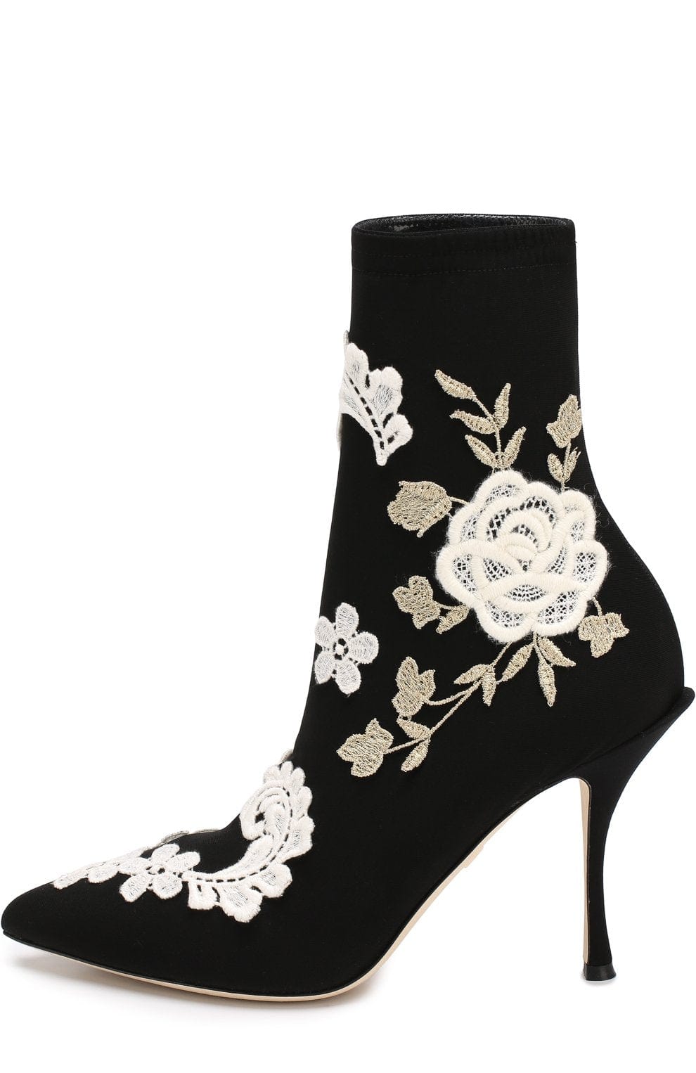 Dolce & Gabbana Lori Macramé Embroidered Ankle Booties