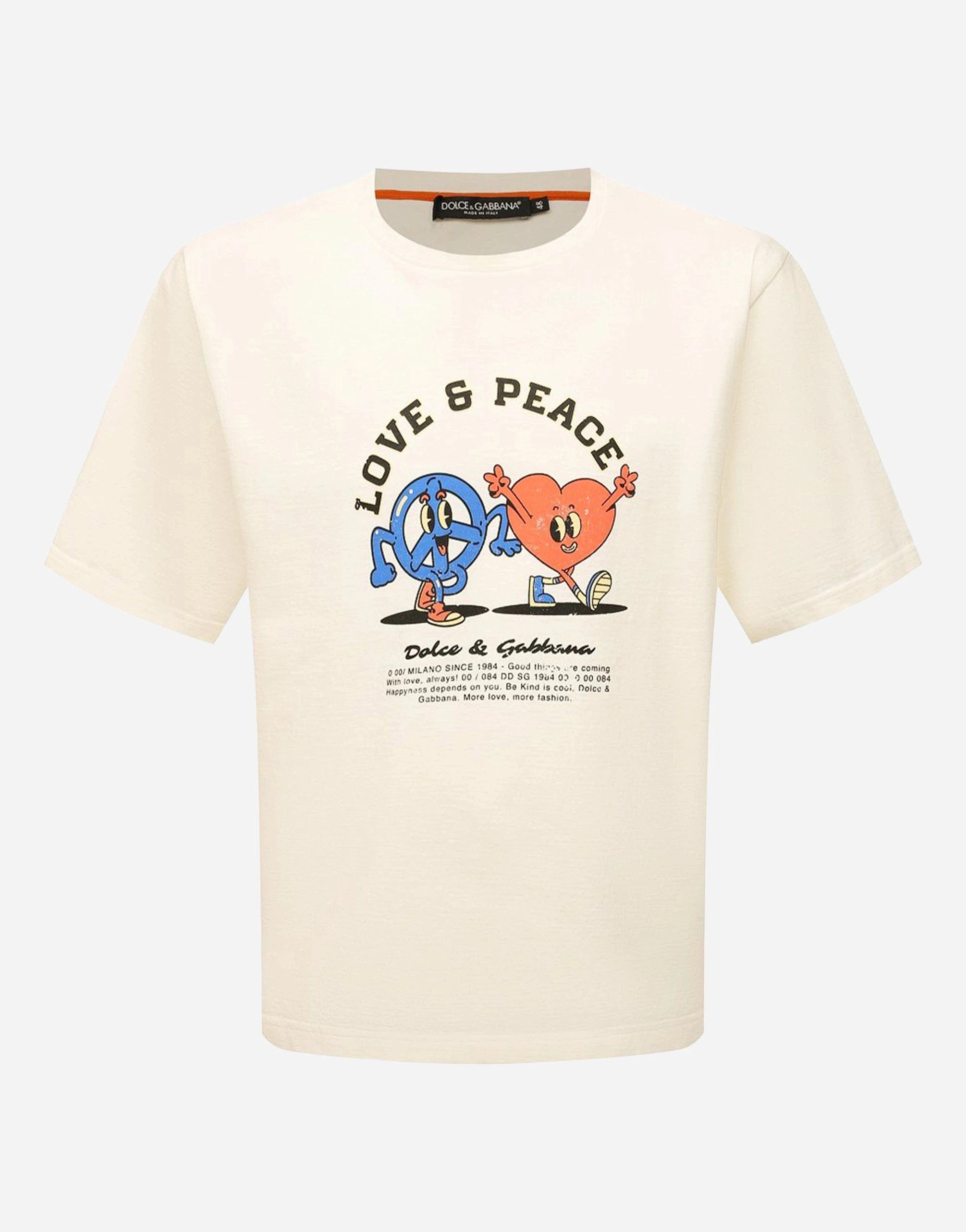 Dolce & Gabbana Love & Peace-Print T-Shirt