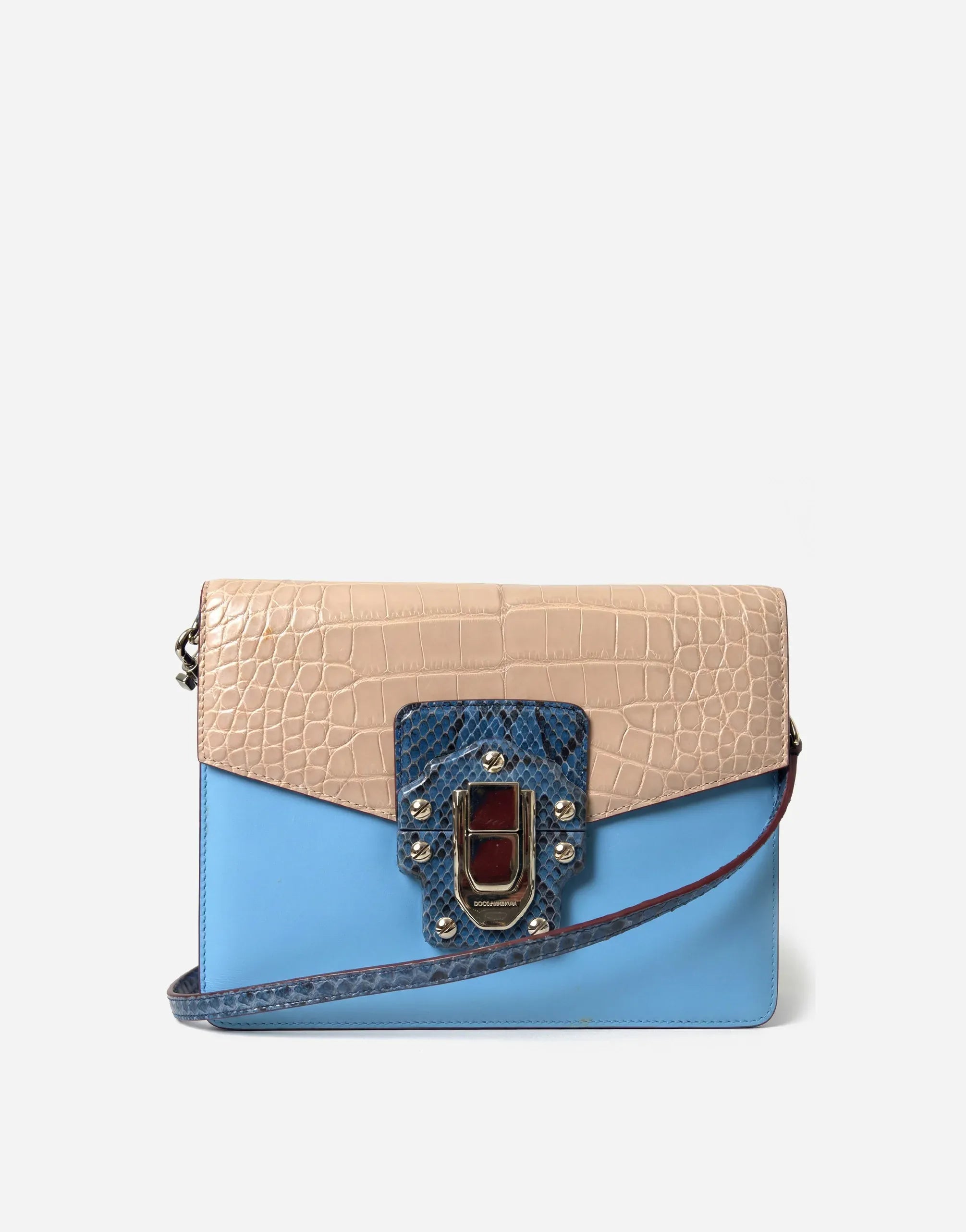 Dolce & Gabbana Lucia Exotic Leather Shoulder Bag