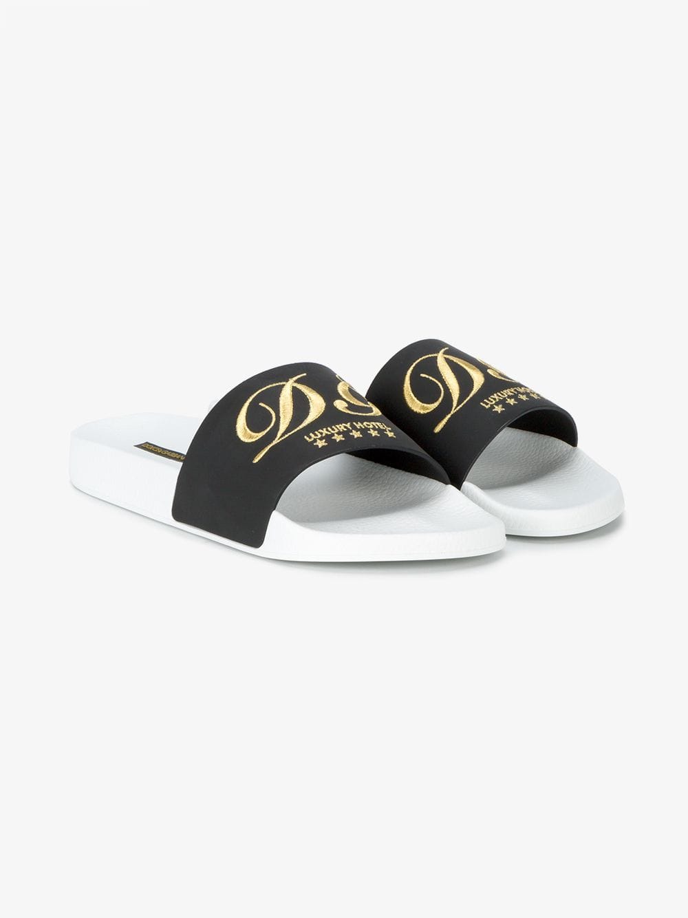 Dolce & Gabbana Luxury Hotel Embroidered Slides