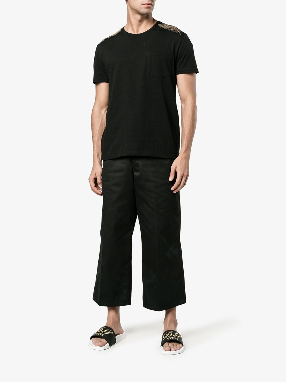 Dolce & Gabbana Luxury Hotel Embroidered Slides