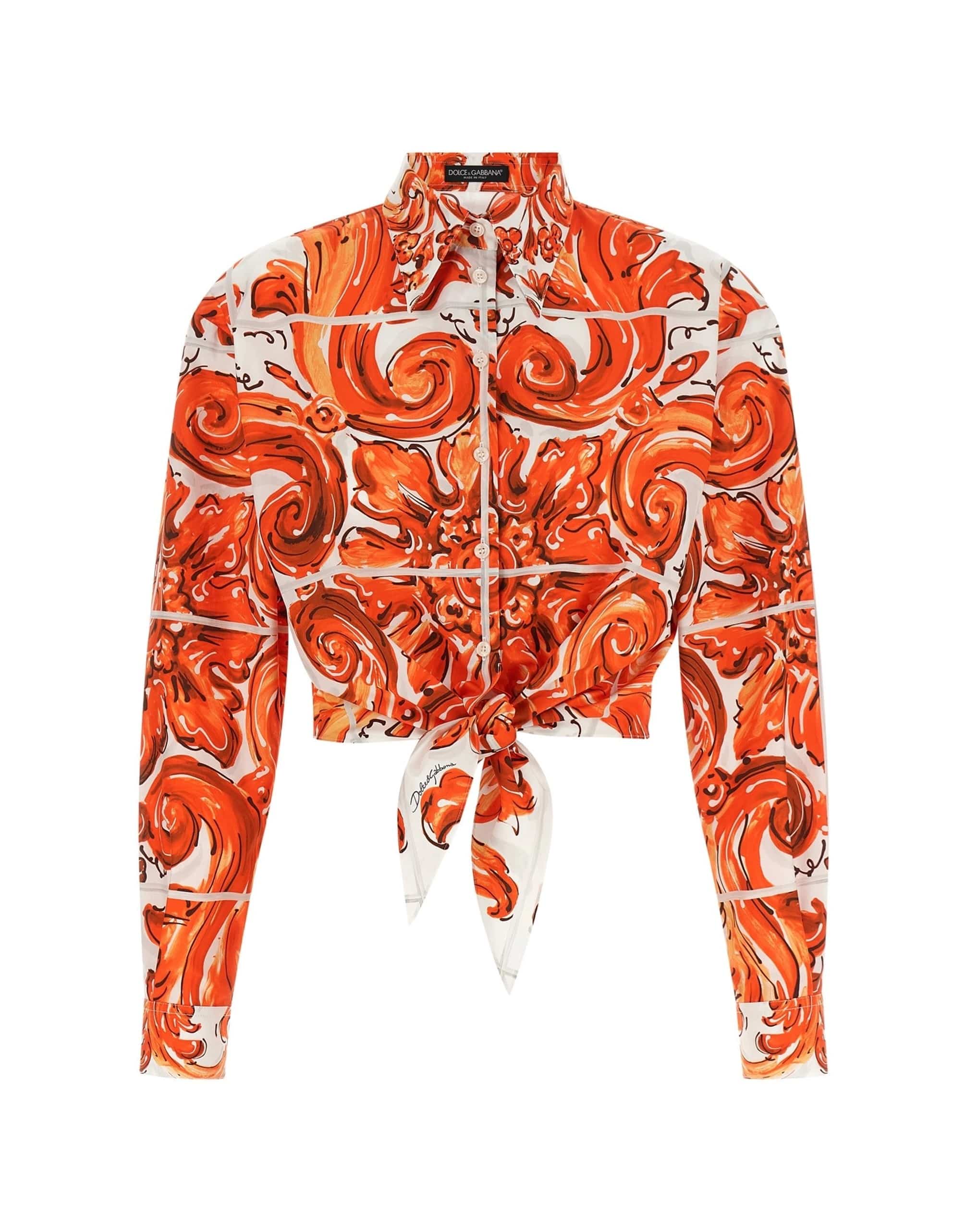 Dolce & Gabbana Dolce & Gabbana Maiolica Crop Shirt