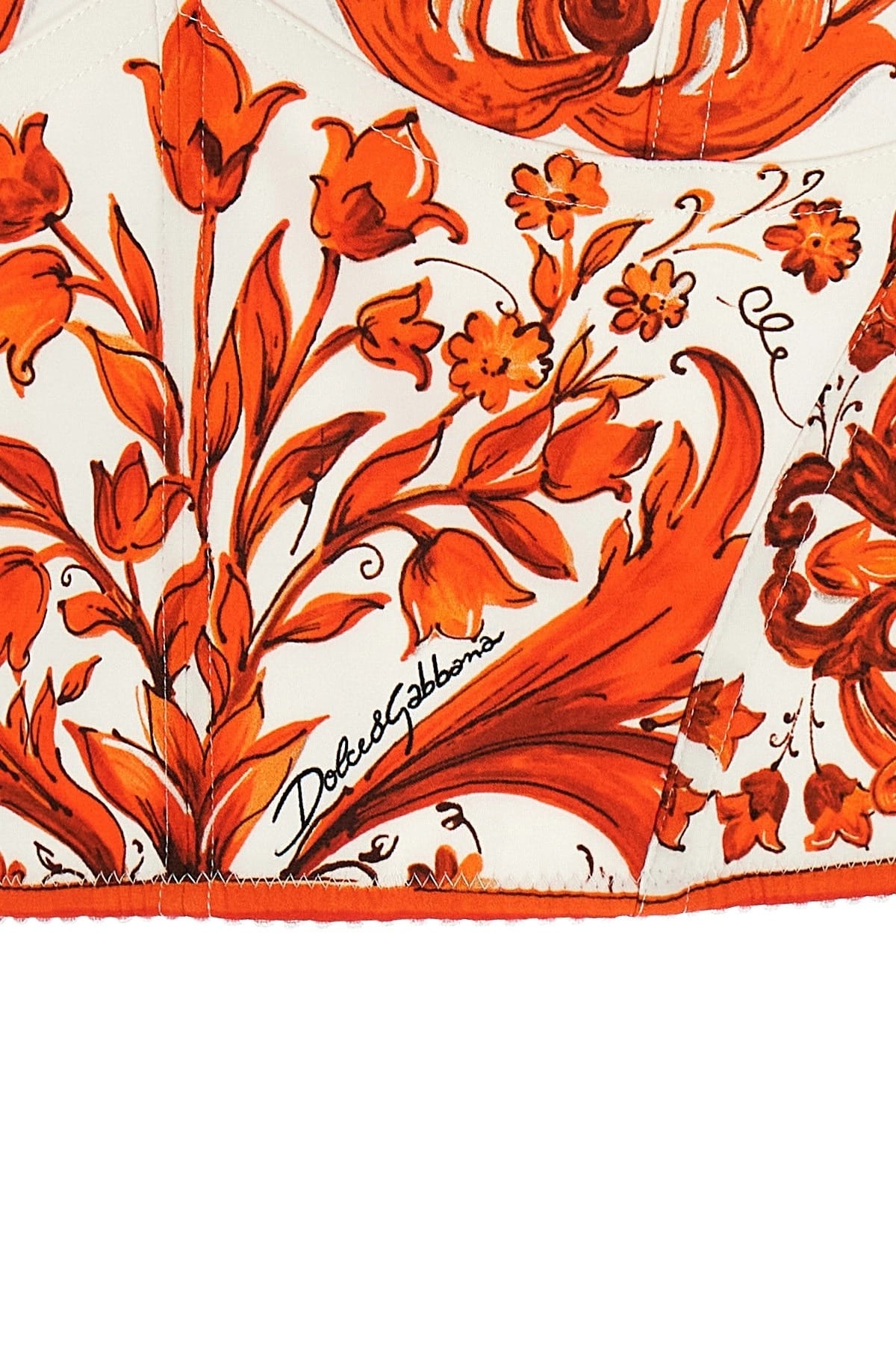 Dolce & Gabbana Dolce & Gabbana Maiolica Print Bustier Top