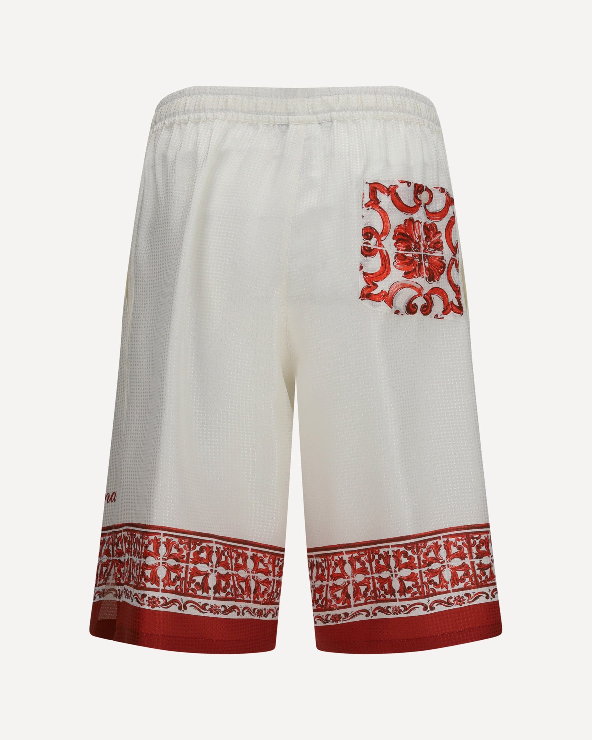 Dolce & Gabbana Maiolica Print Jacquard Twill Shorts - alternate view