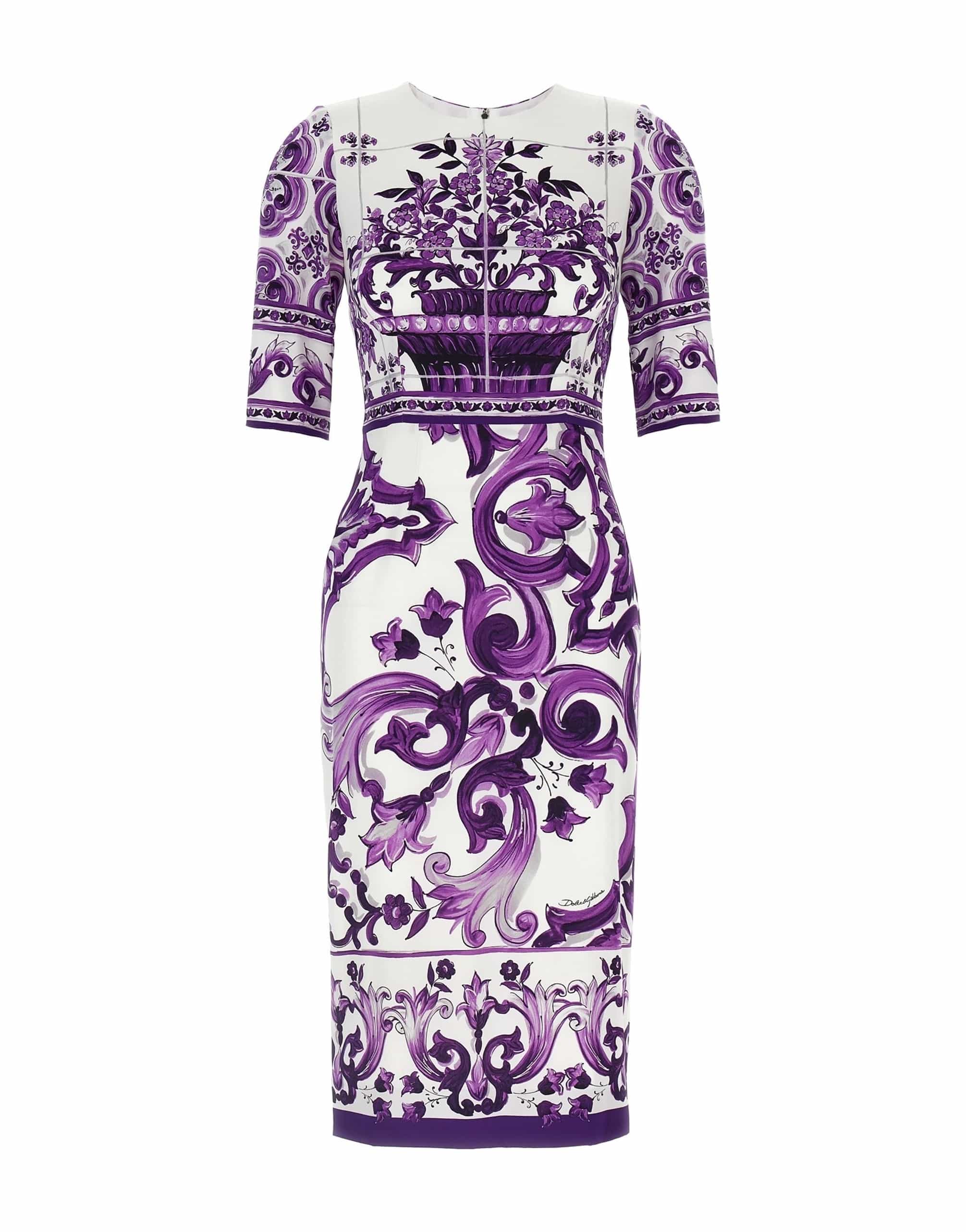 Dolce & Gabbana Dolce & Gabbana Maiolica Print Midi Dress