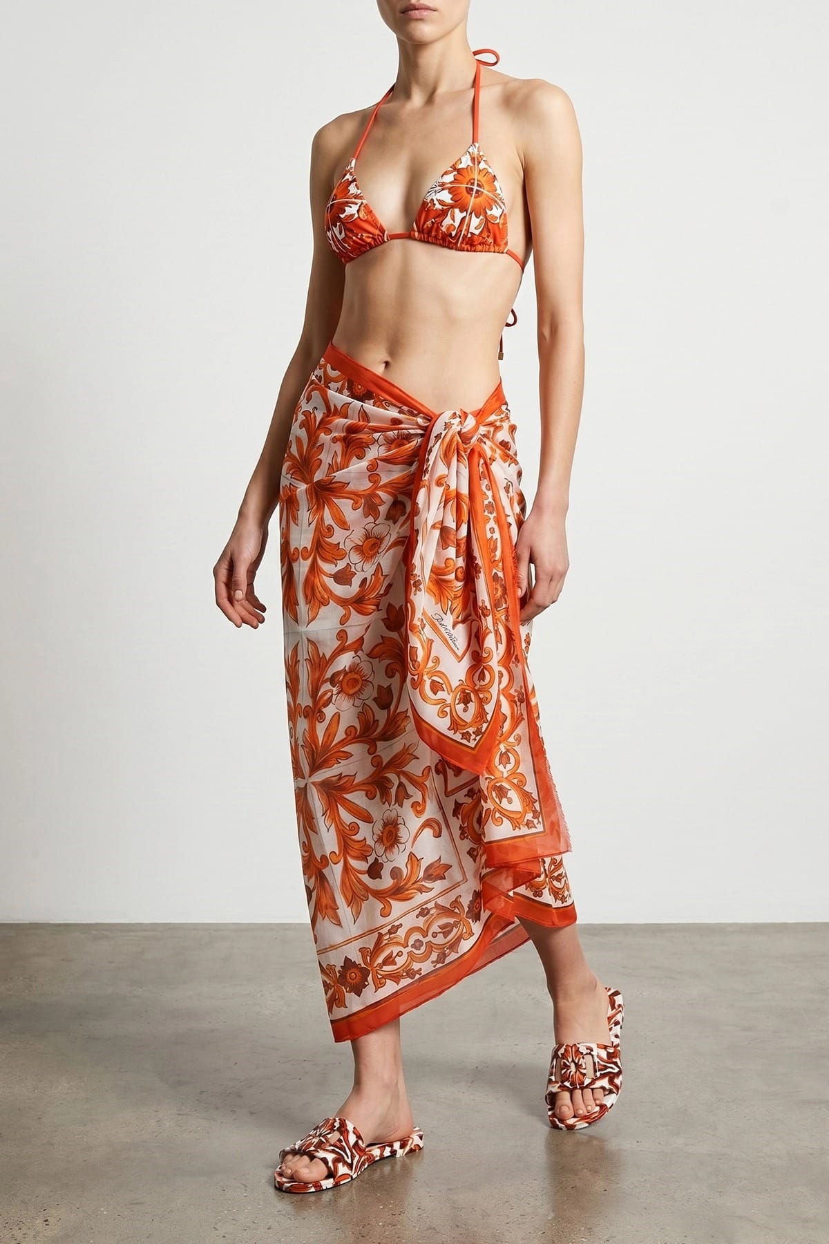 Dolce & Gabbana Maiolica-Print Sarong-Rock - alternate view
