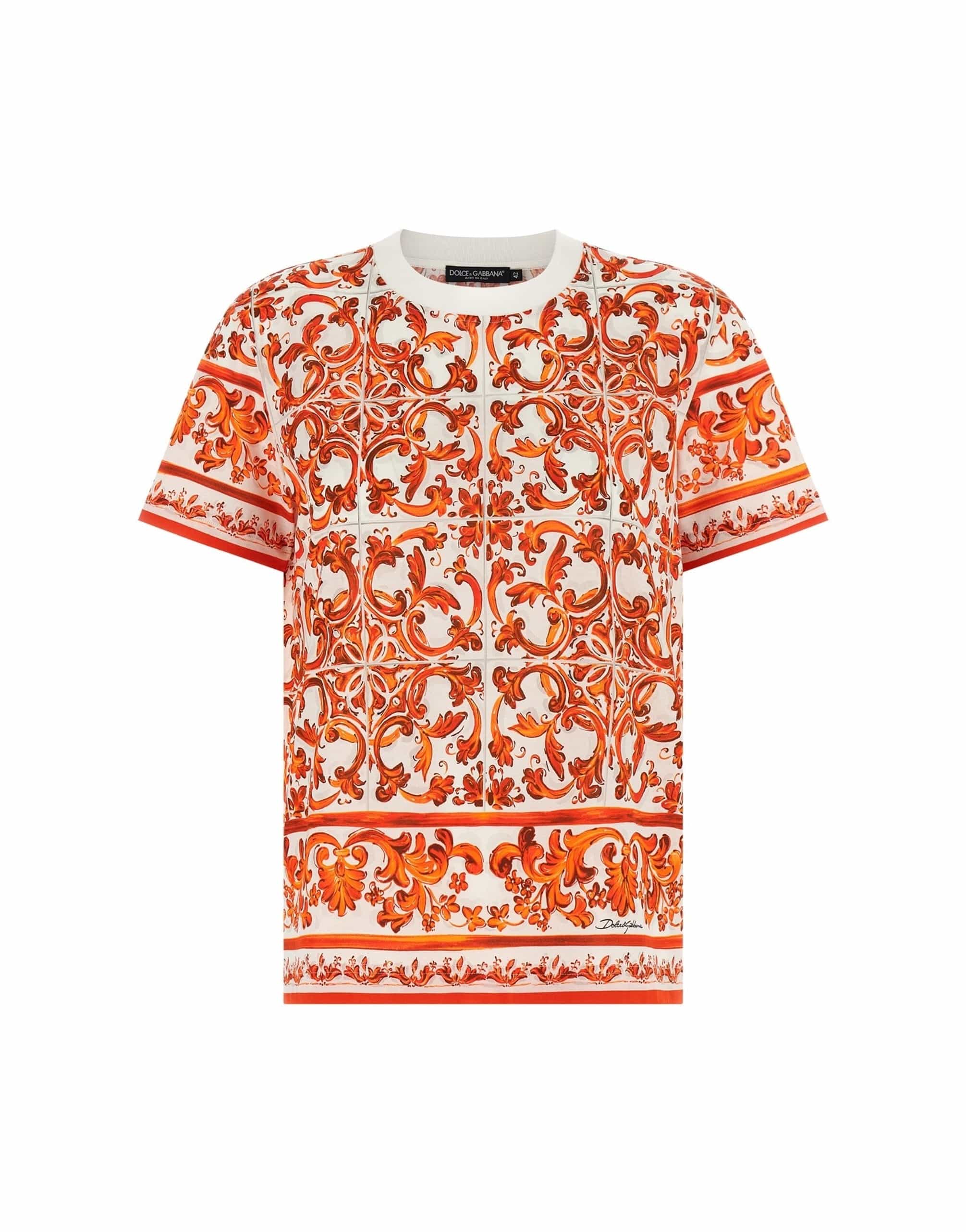 Dolce & Gabbana Dolce & Gabbana Maiolica Print T-Shirt