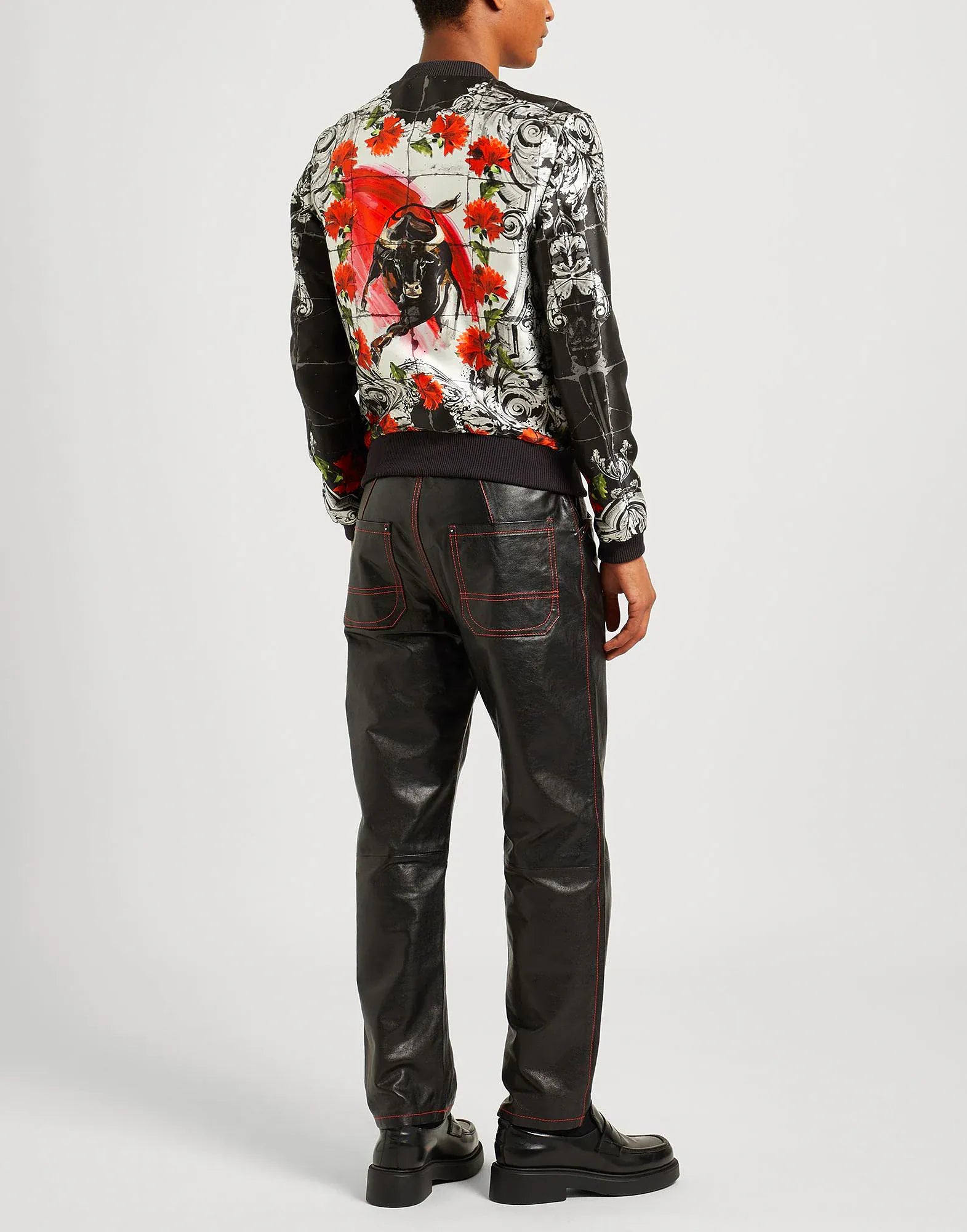 Dolce & Gabbana Dolce & Gabbana Majolica Bull Print Bomber Jacket