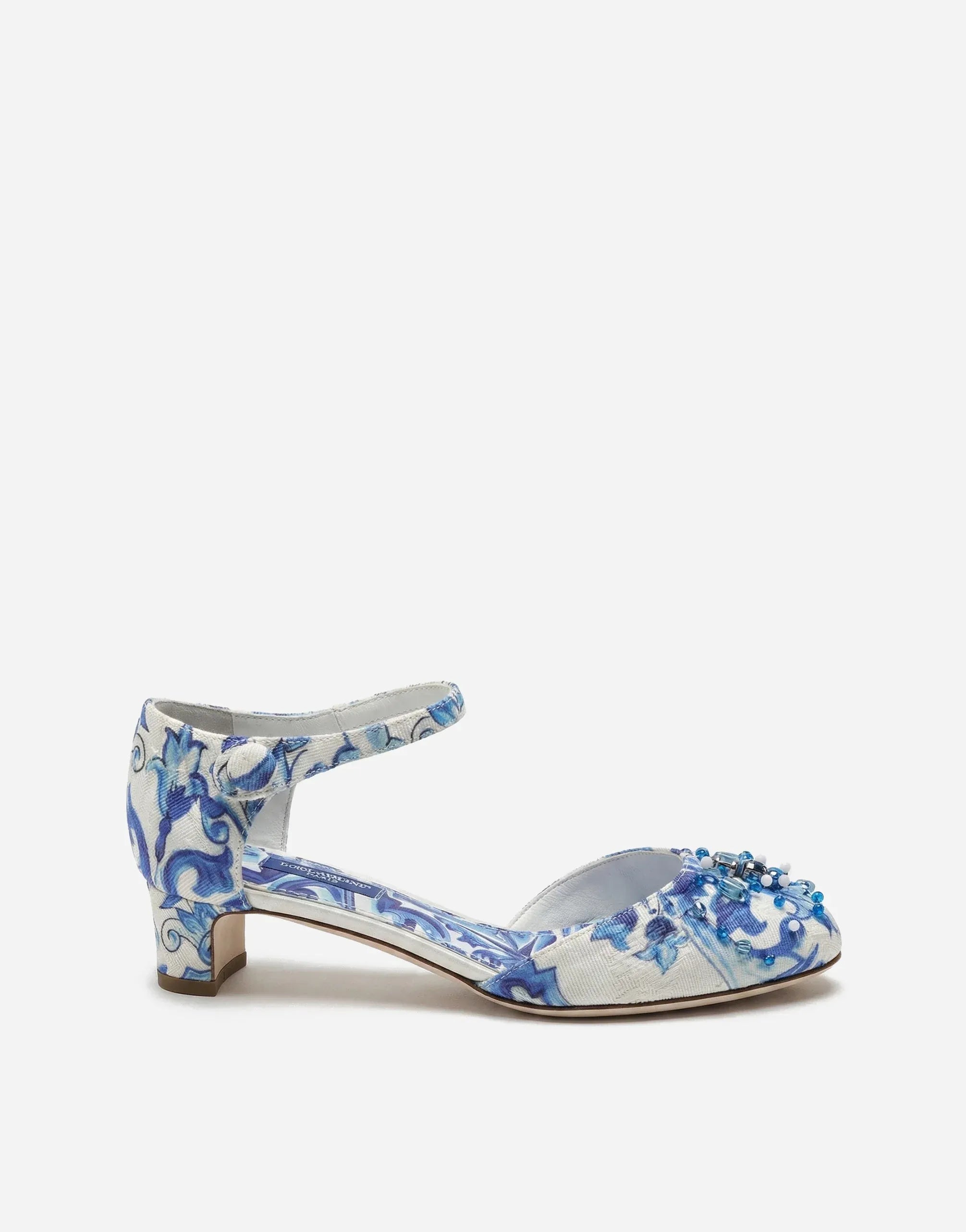 Dolce & Gabbana Majolica Crystal-Embellished Pumps