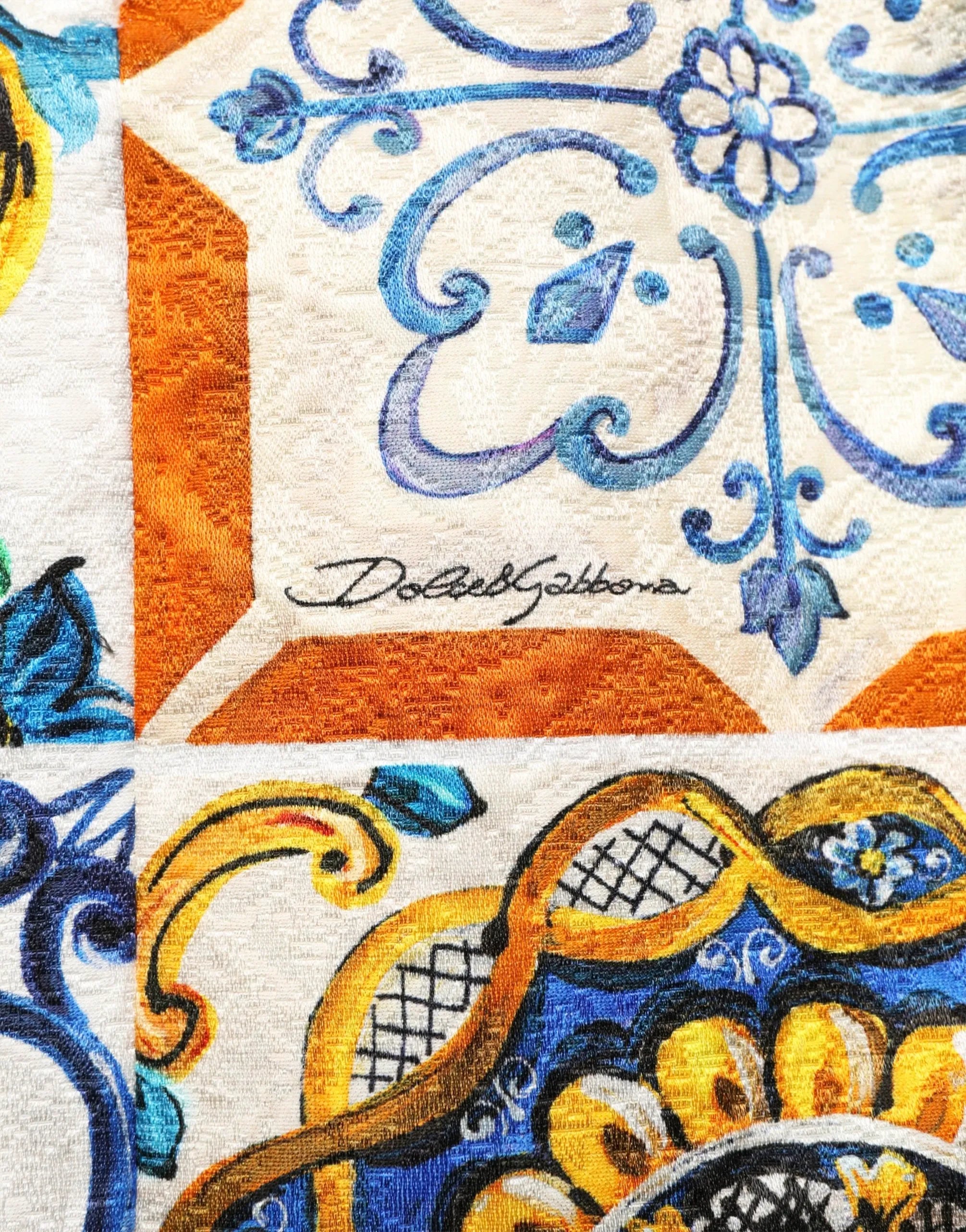 Dolce & Gabbana Majolica Patchwork Print Mini Dress