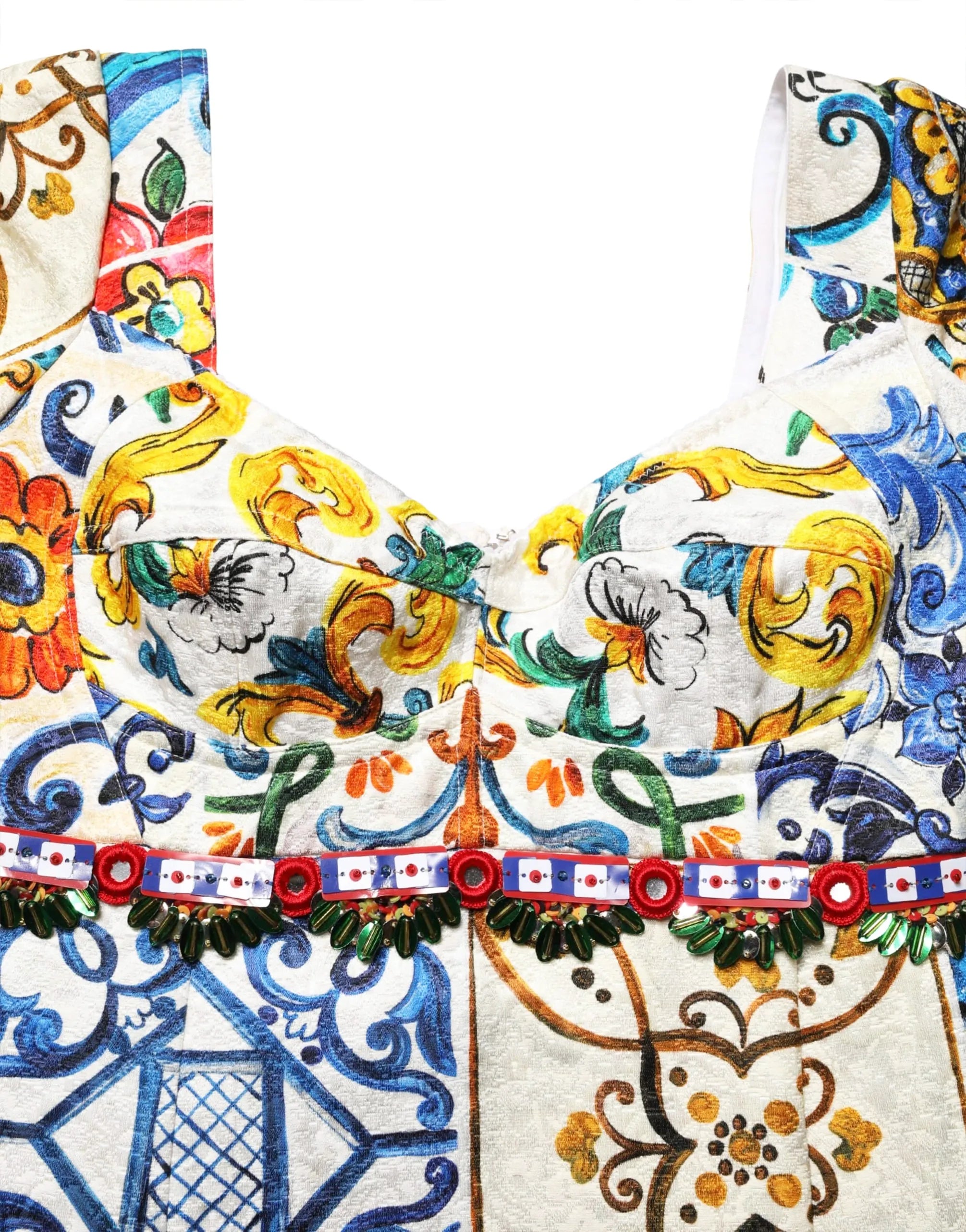 Dolce & Gabbana Majolica Patchwork Print Mini Dress
