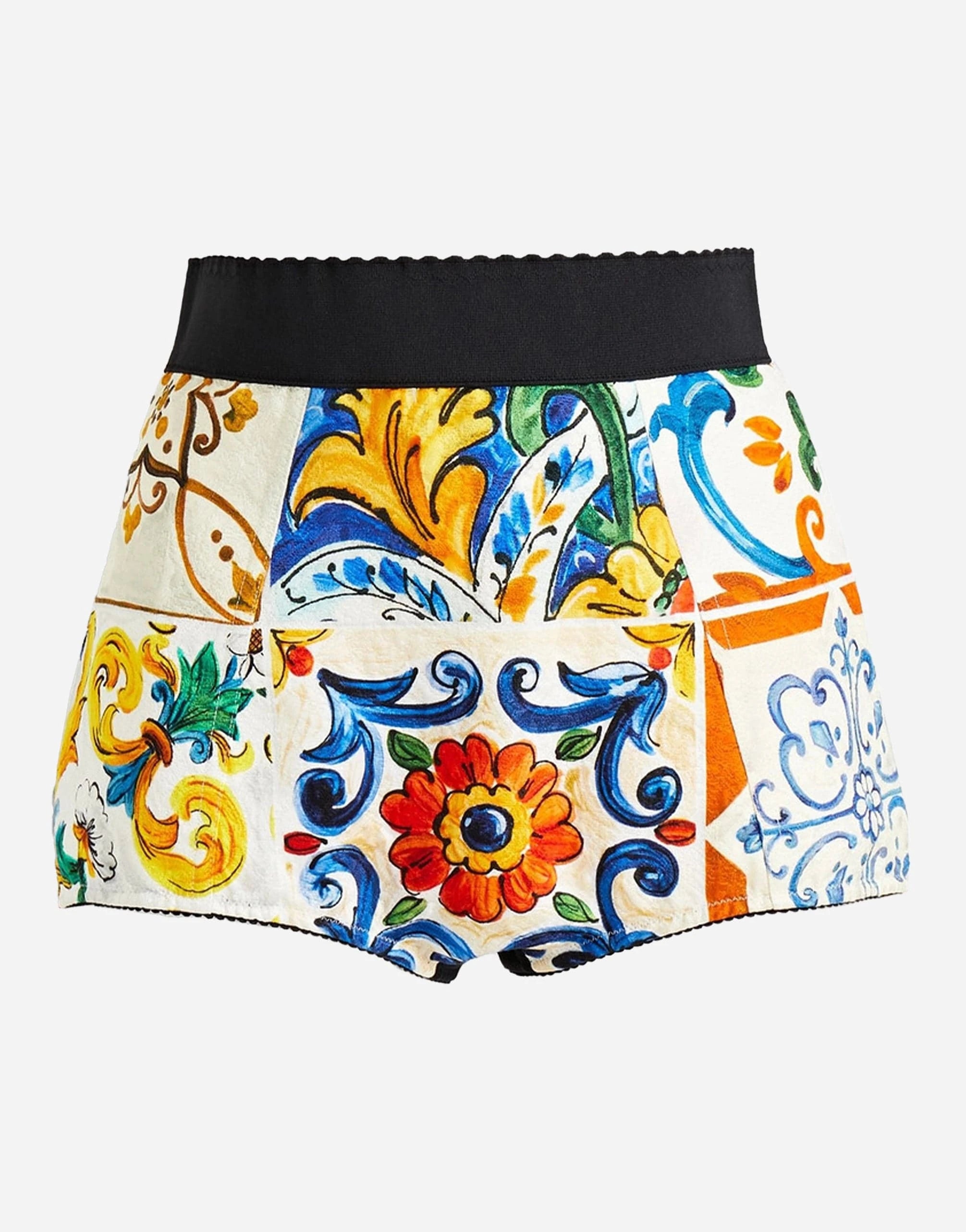 Dolce & Gabbana Majolica-Print Cotton-Blend Shorts