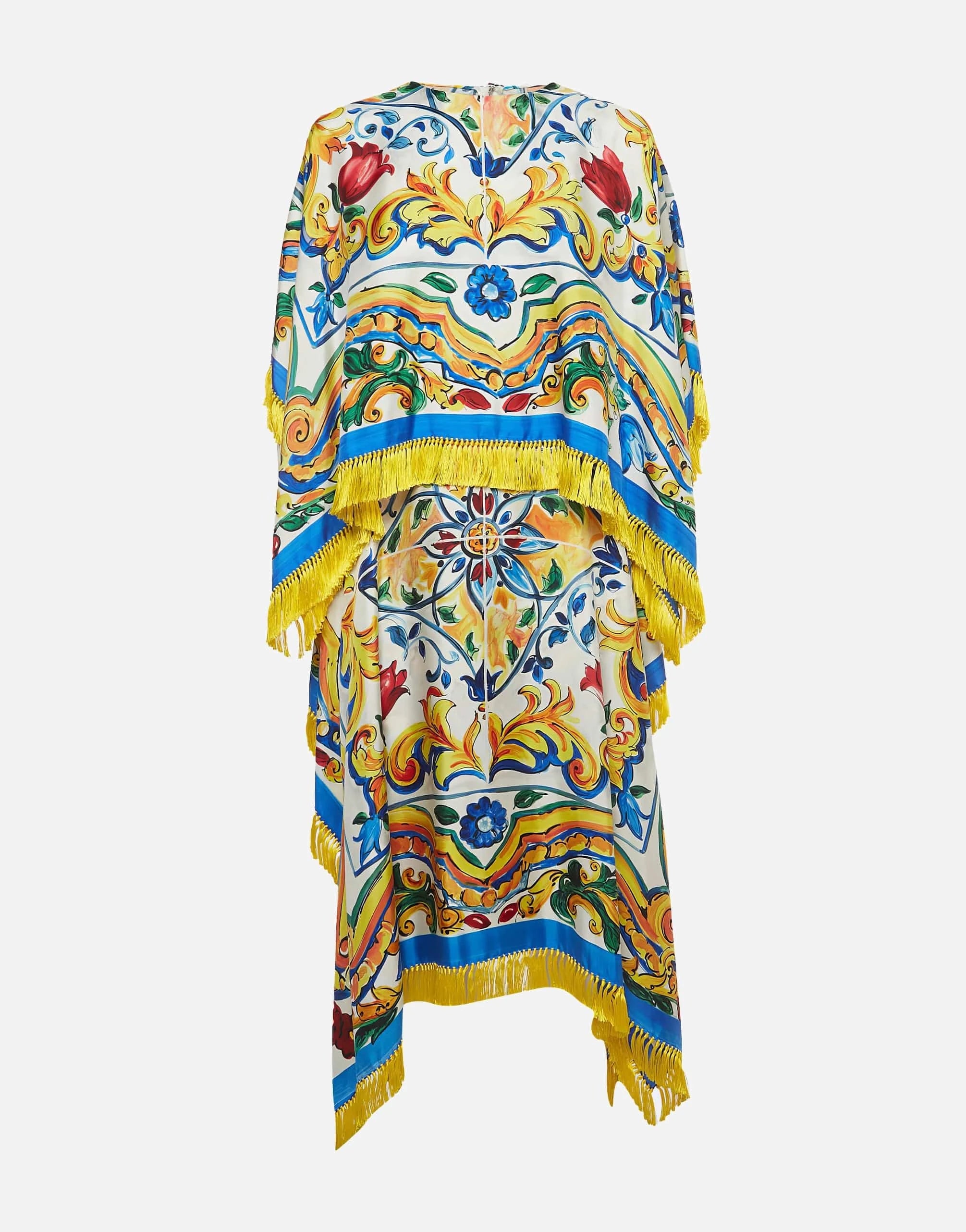 Dolce & Gabbana Majolica-Print Silk Kaftan