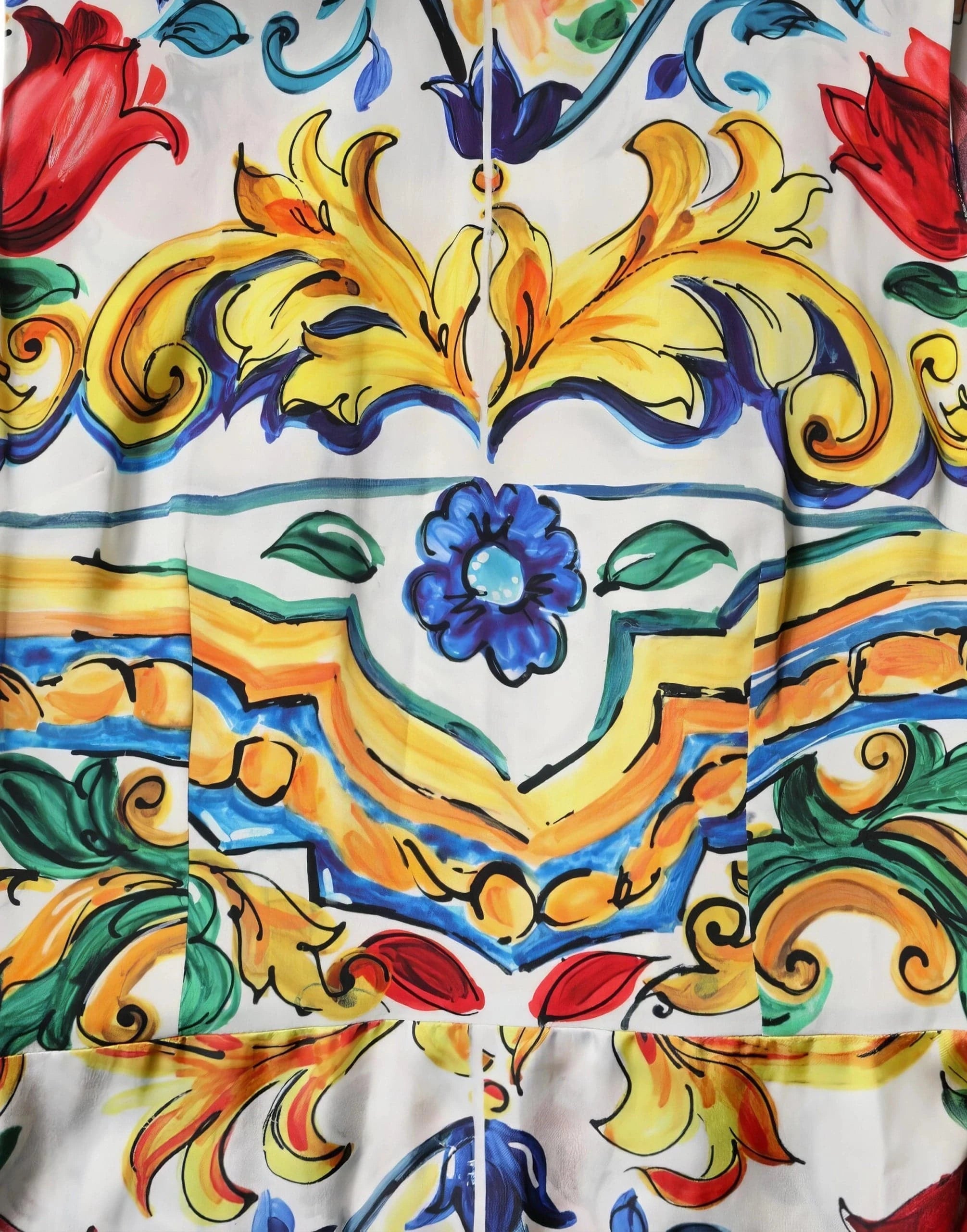 Dolce & Gabbana Majolica-Print Silk Kaftan