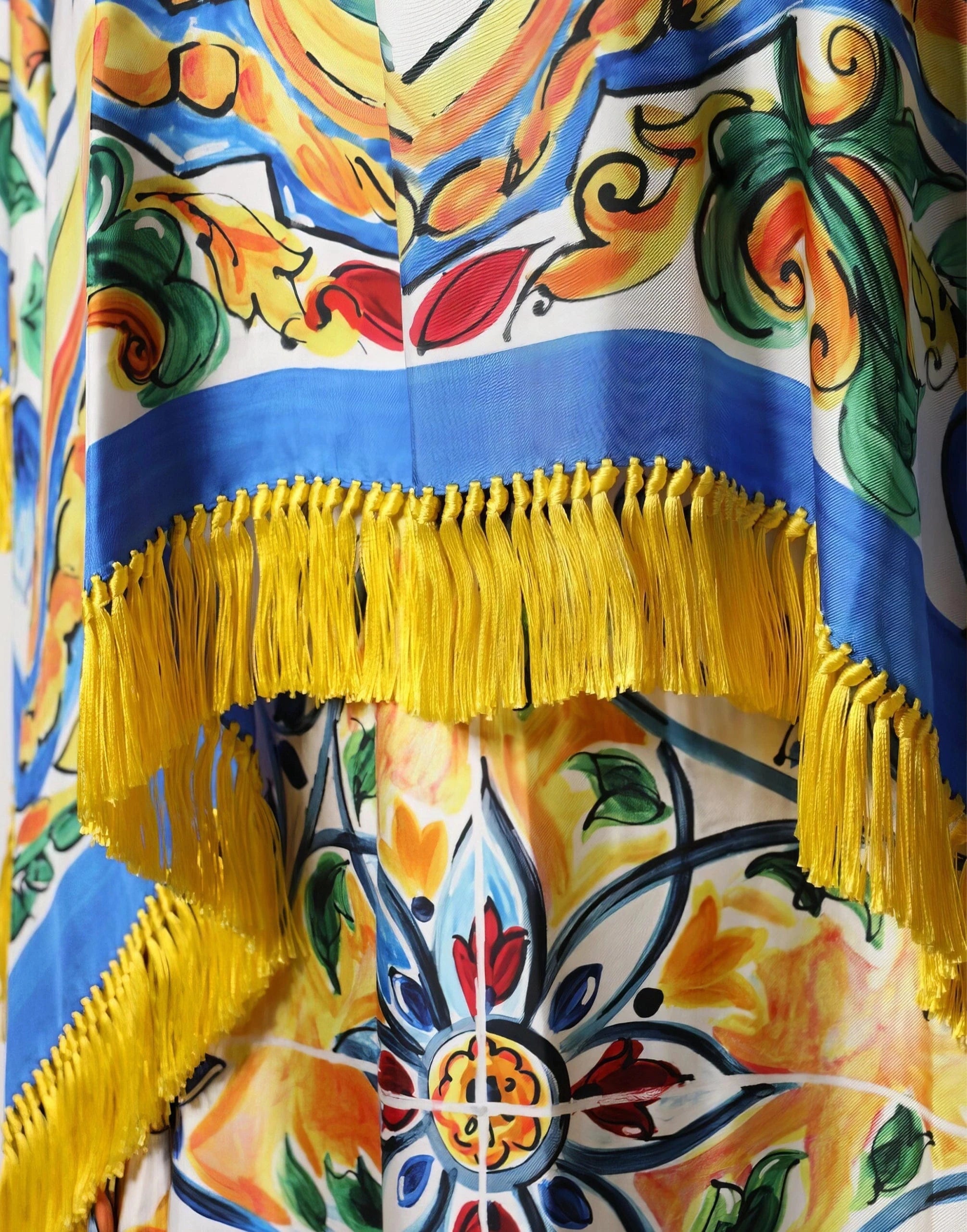 Dolce & Gabbana Majolica-Print Silk Kaftan