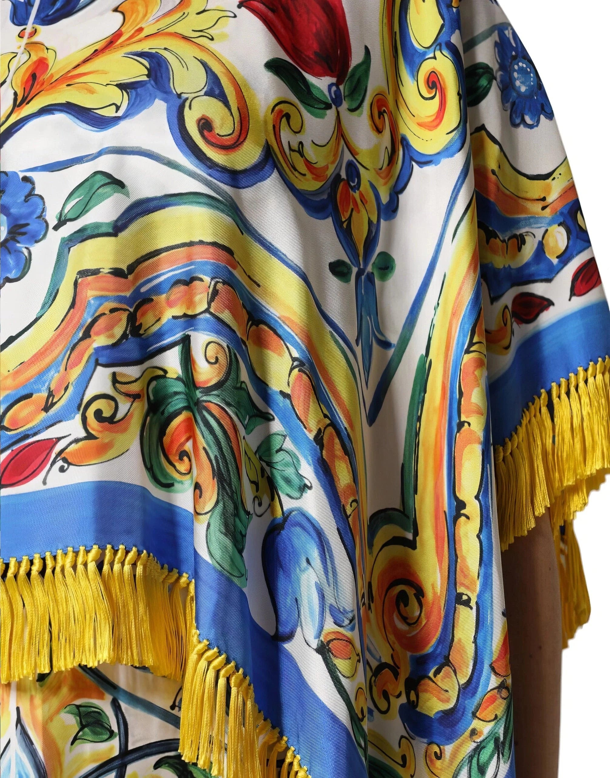 Dolce & Gabbana Majolica-Print Silk Kaftan