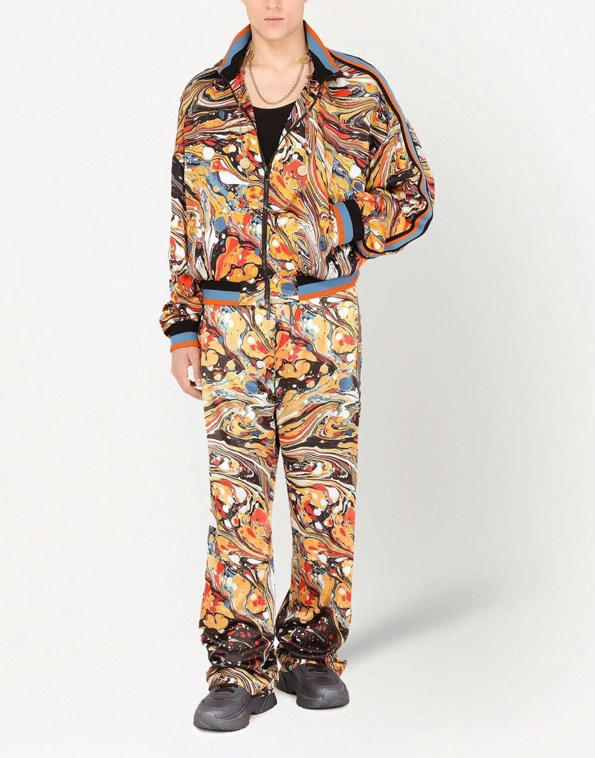 Dolce & Gabbana Marble-Print Track Pants