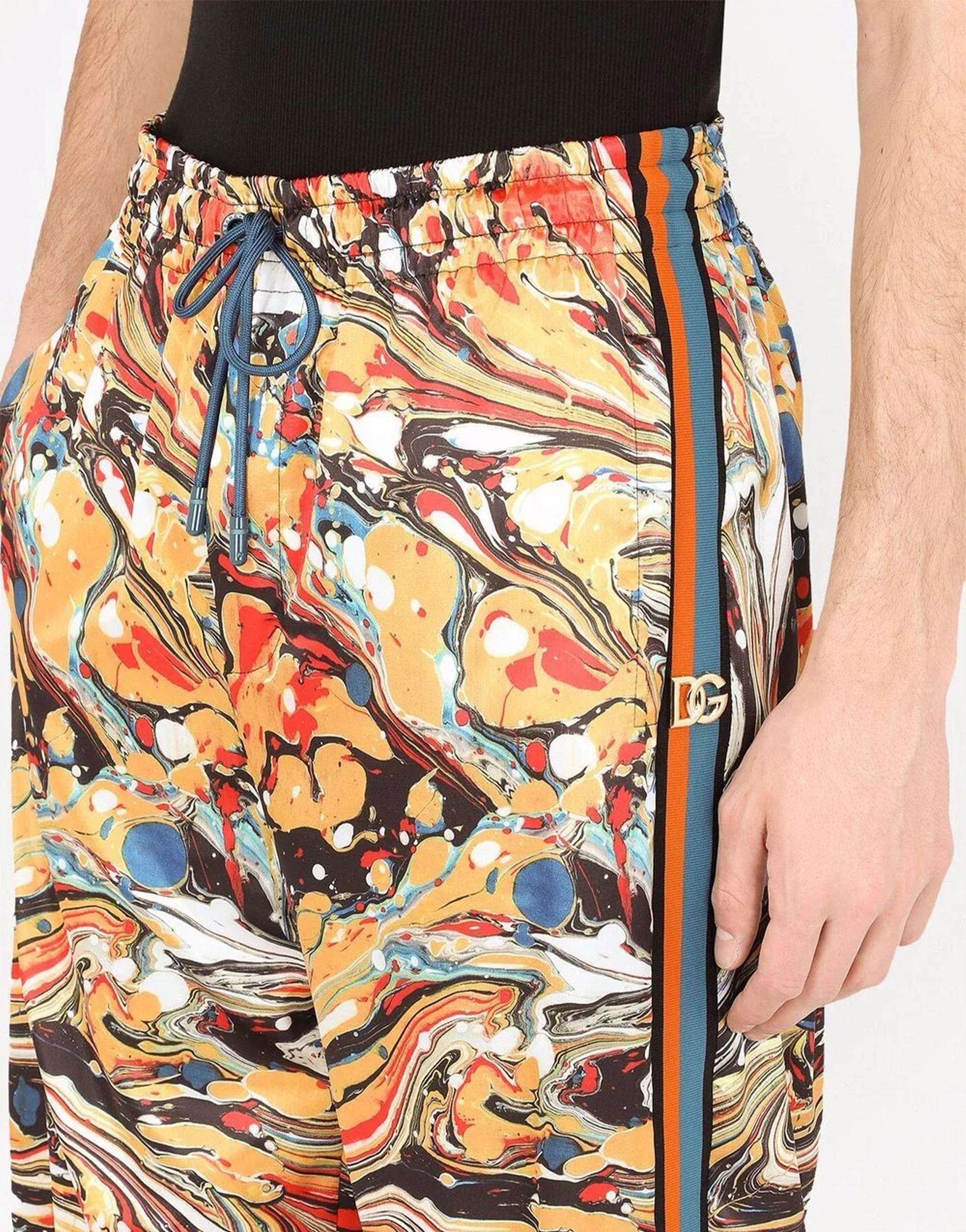 Dolce & Gabbana Marble-Print Track Pants