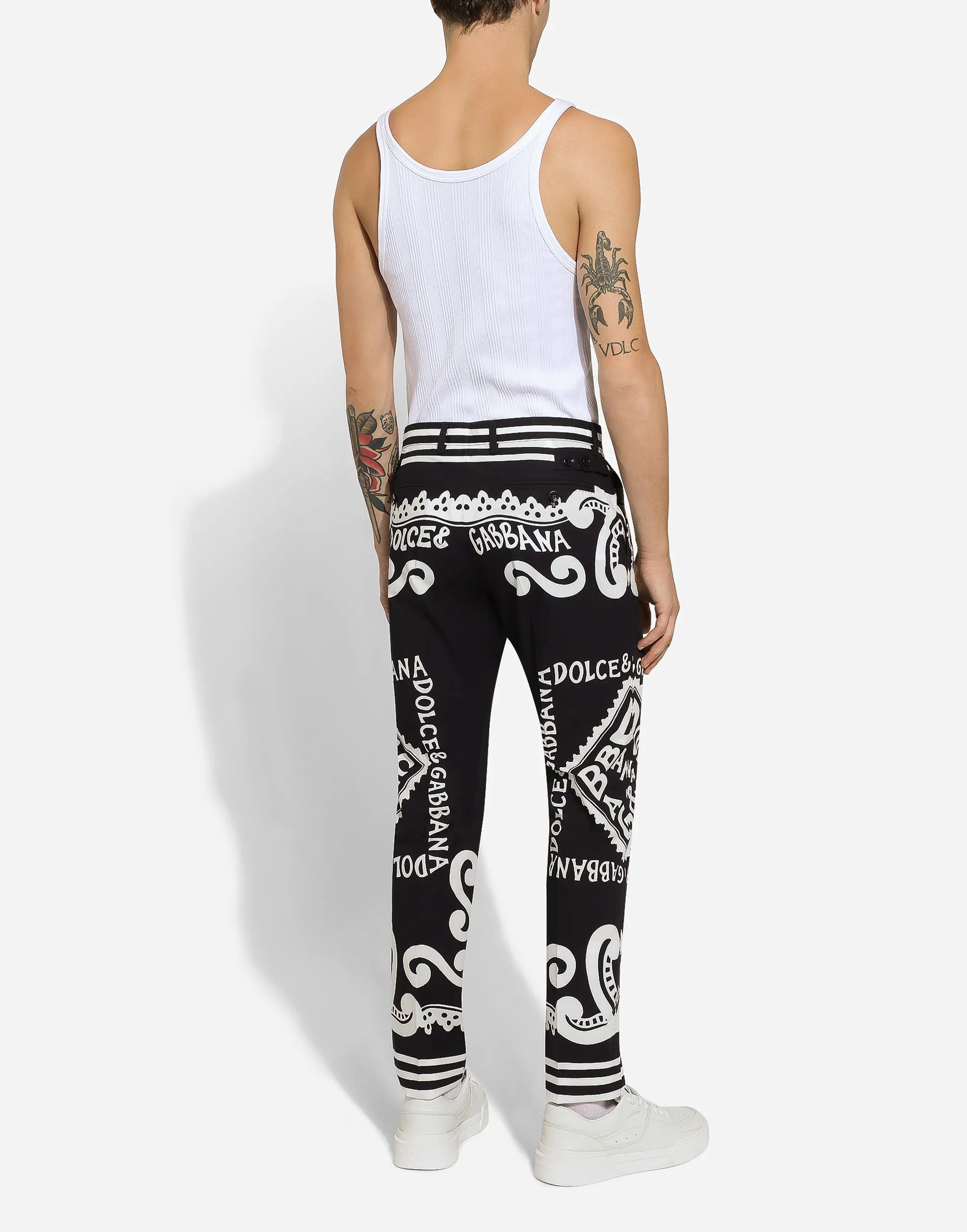 Dolce & Gabbana Dolce & Gabbana Marina Print Poplin Trousers