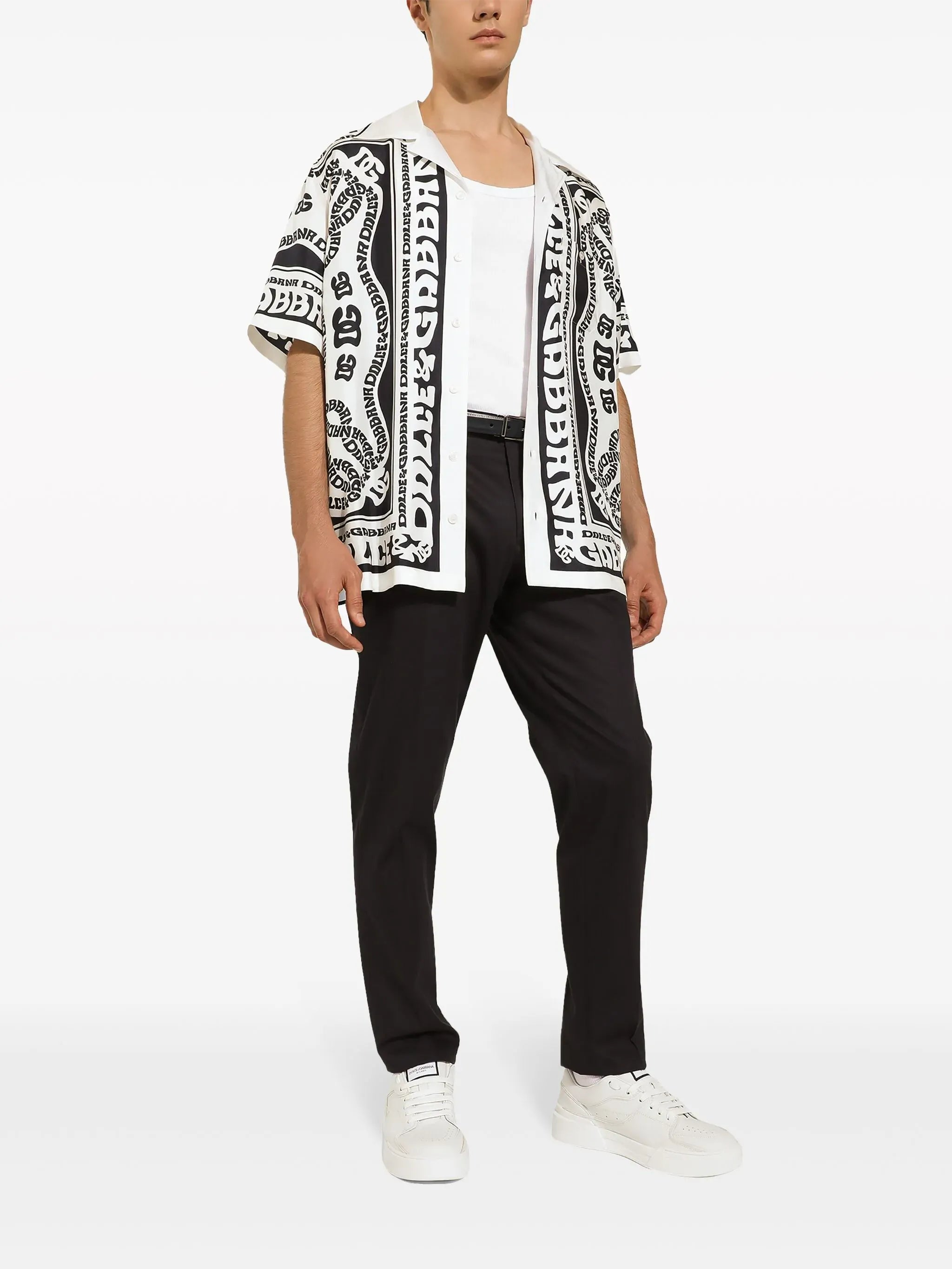Dolce & Gabbana Dolce & Gabbana Marina-Print Silk Hawaii Shirt