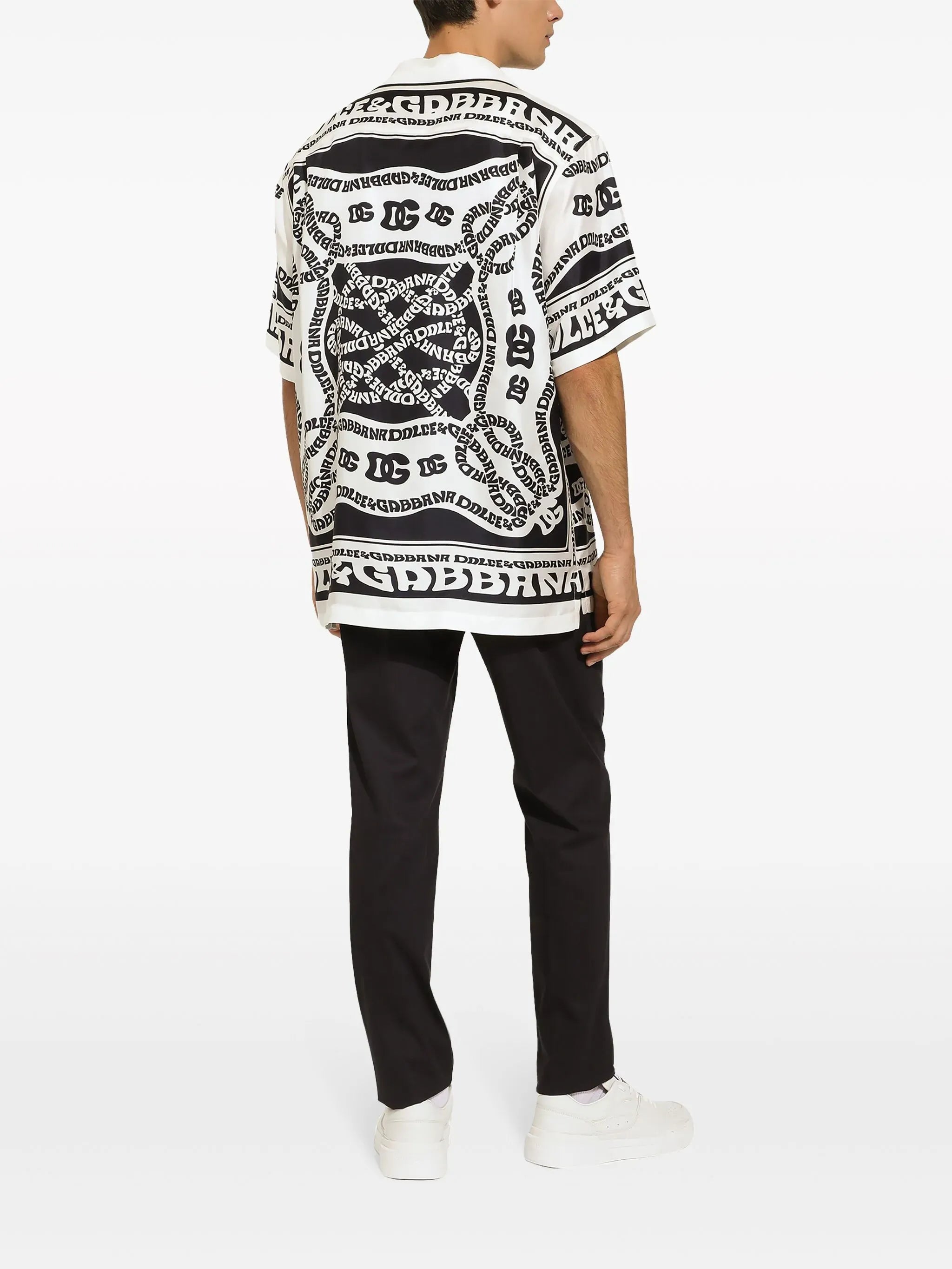Dolce & Gabbana Dolce & Gabbana Marina-Print Silk Hawaii Shirt