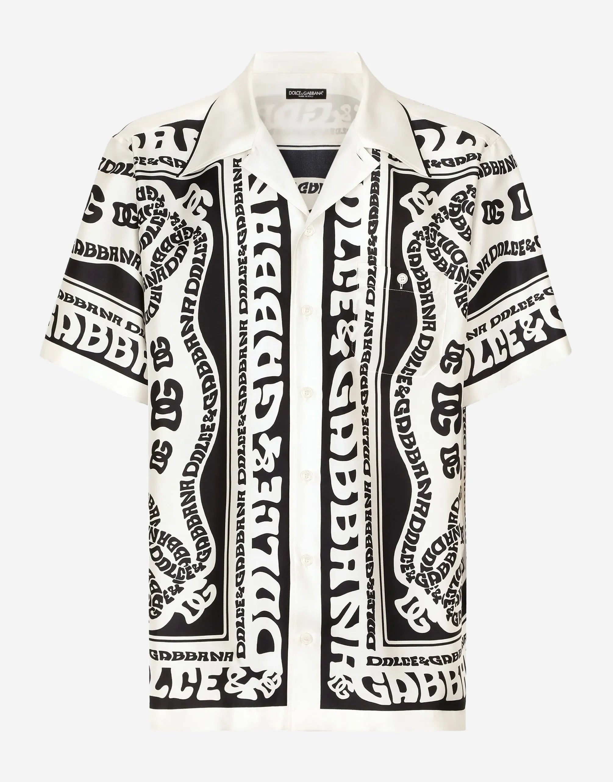 Dolce & Gabbana Dolce & Gabbana Marina-Print Silk Hawaii Shirt