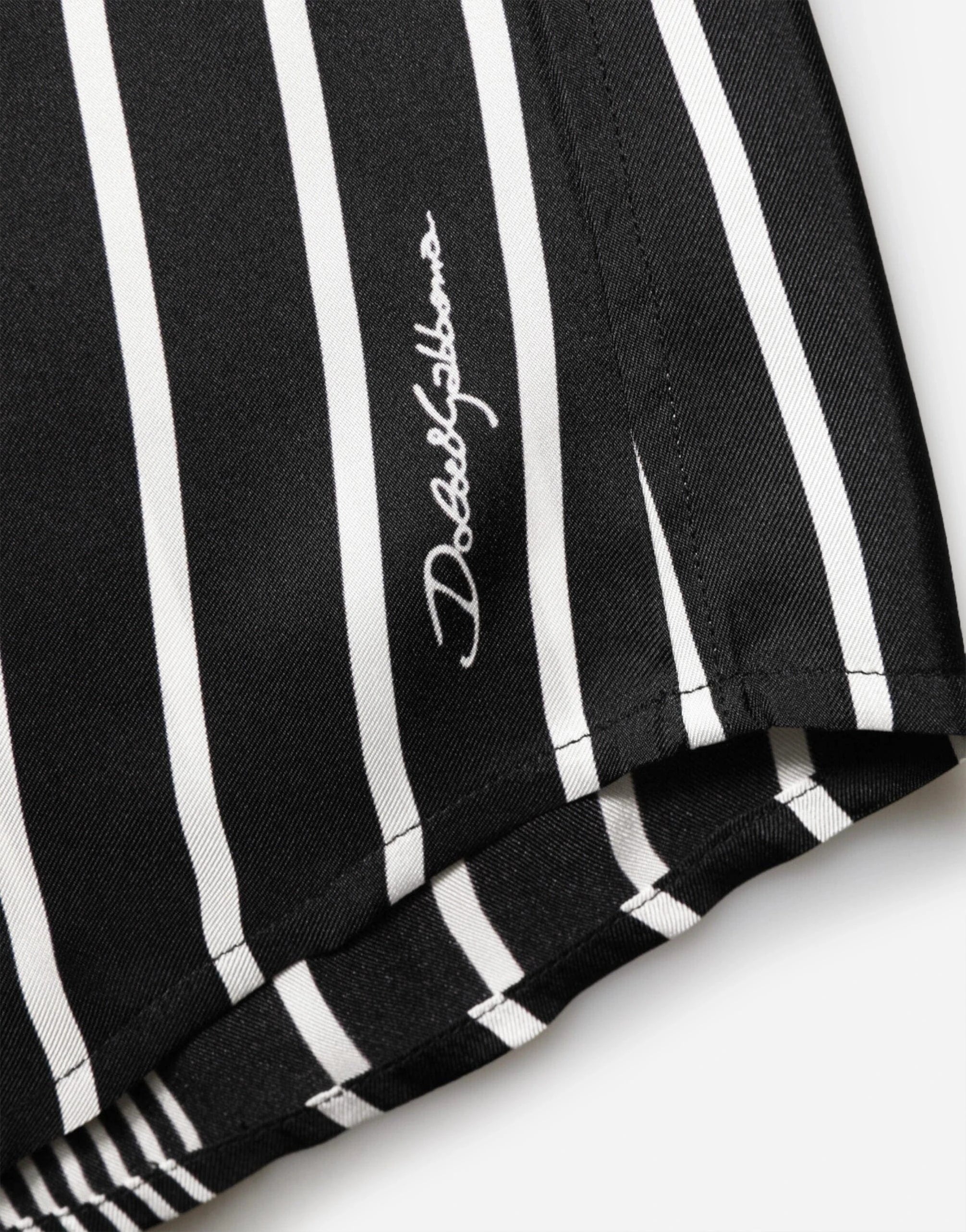 Dolce & Gabbana Martini Striped Silk Shirt