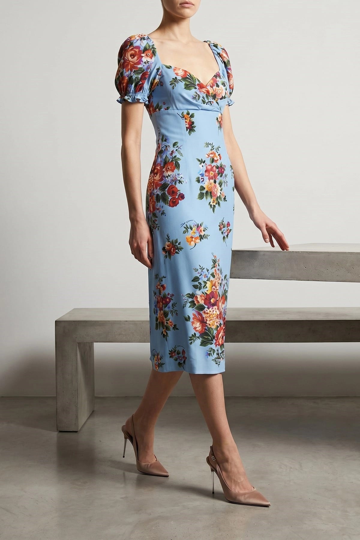 Dolce & Gabbana Mazzo Di Fiori-jurk met print - alternate view
