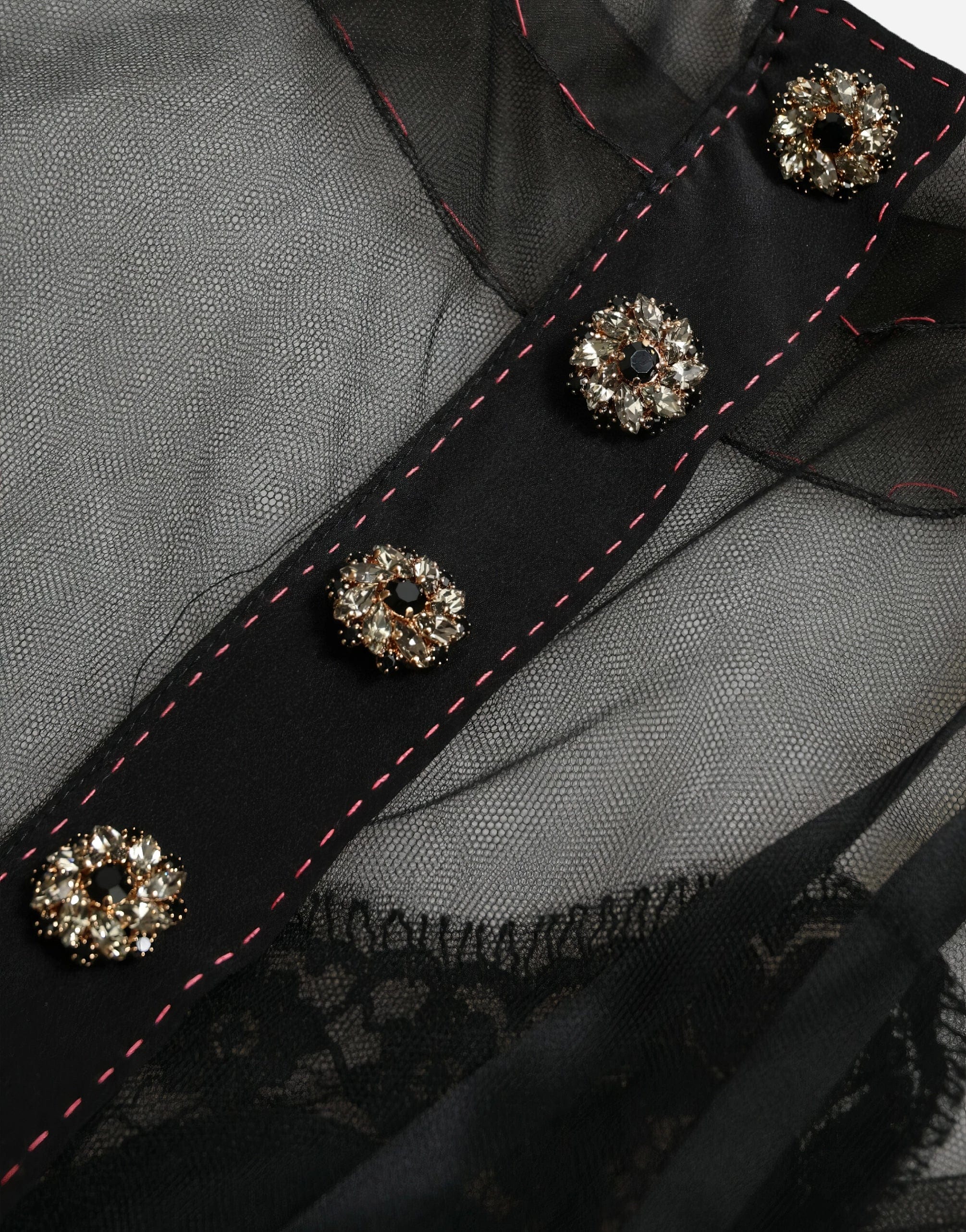 Dolce & Gabbana Mesh Floral Embellished Gown