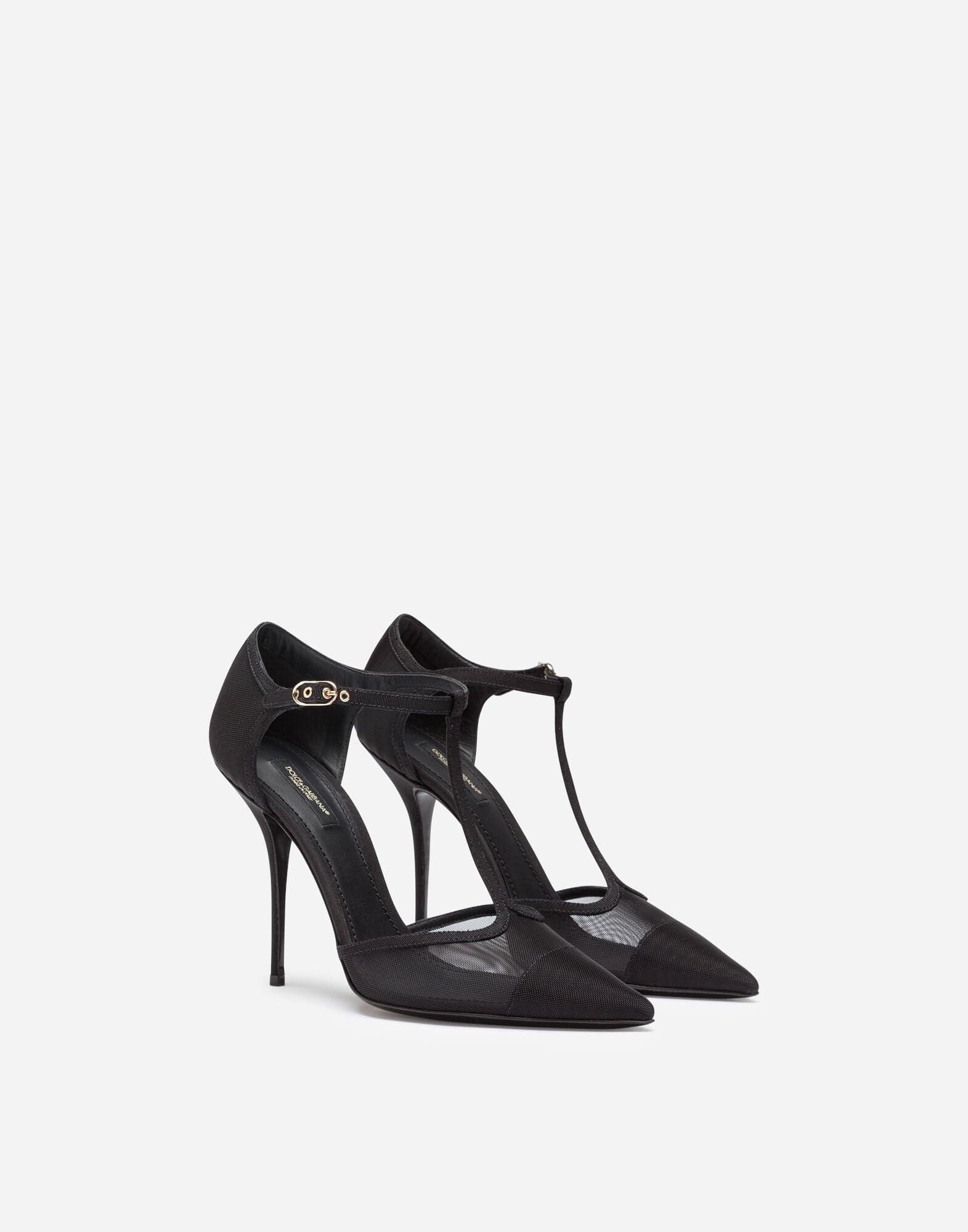Dolce & Gabbana Mesh T-Strap Sandals