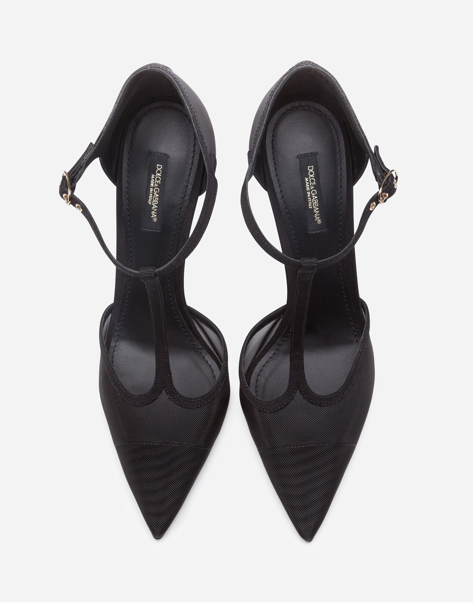 Dolce & Gabbana Mesh T-Strap Sandals