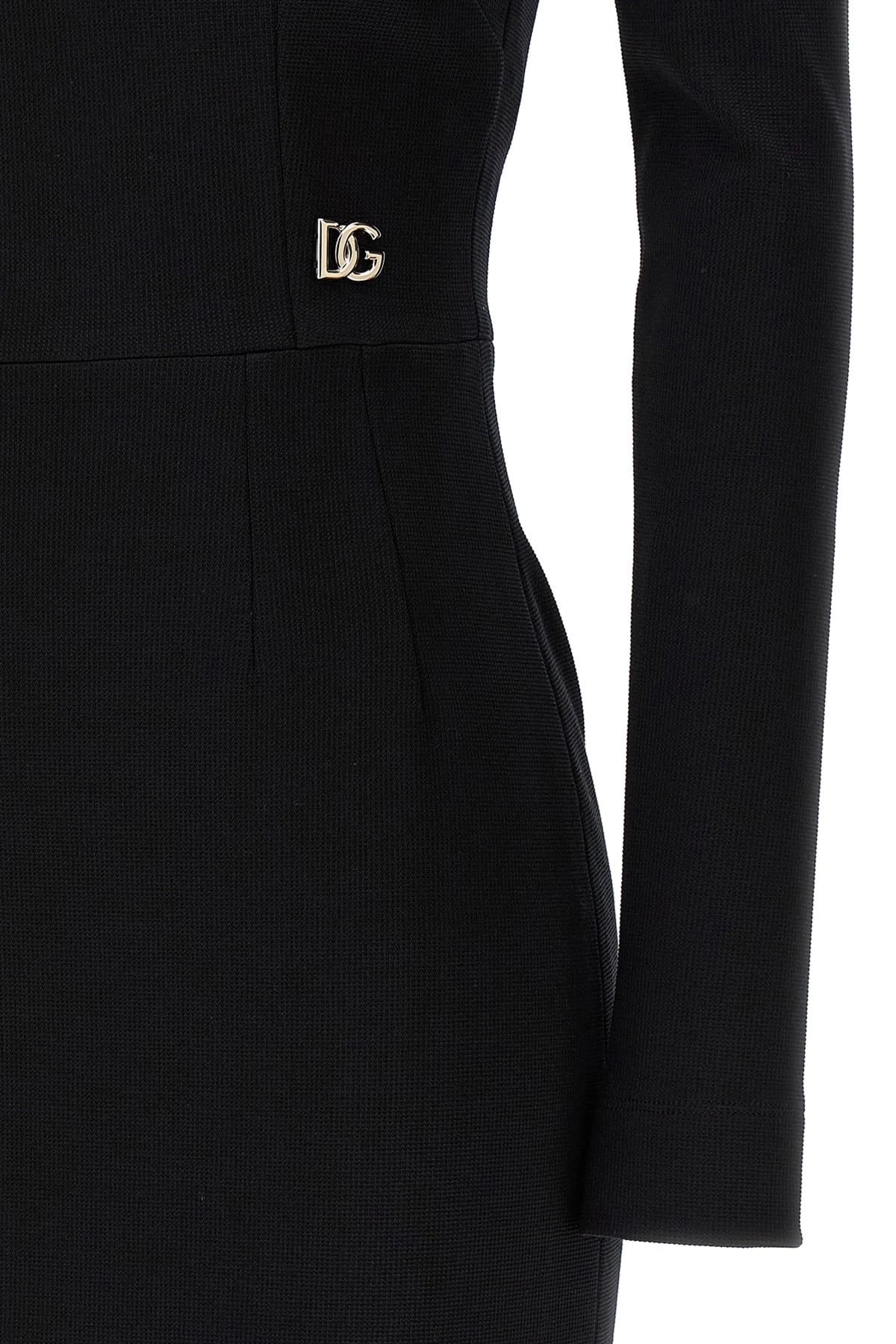 Dolce & Gabbana Dolce & Gabbana Metal Logo Midi Dress