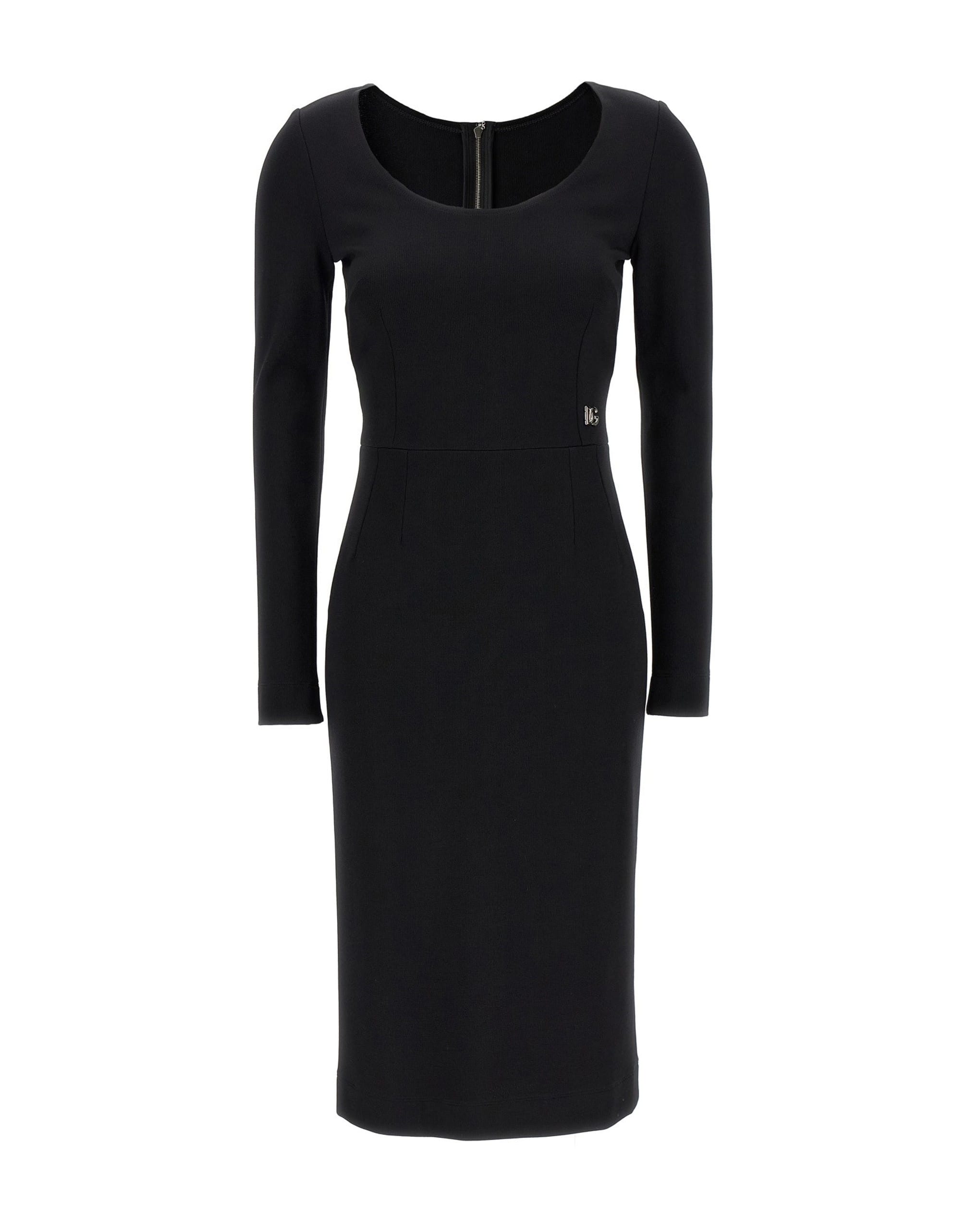 Dolce & Gabbana Dolce & Gabbana Metal Logo Midi Dress